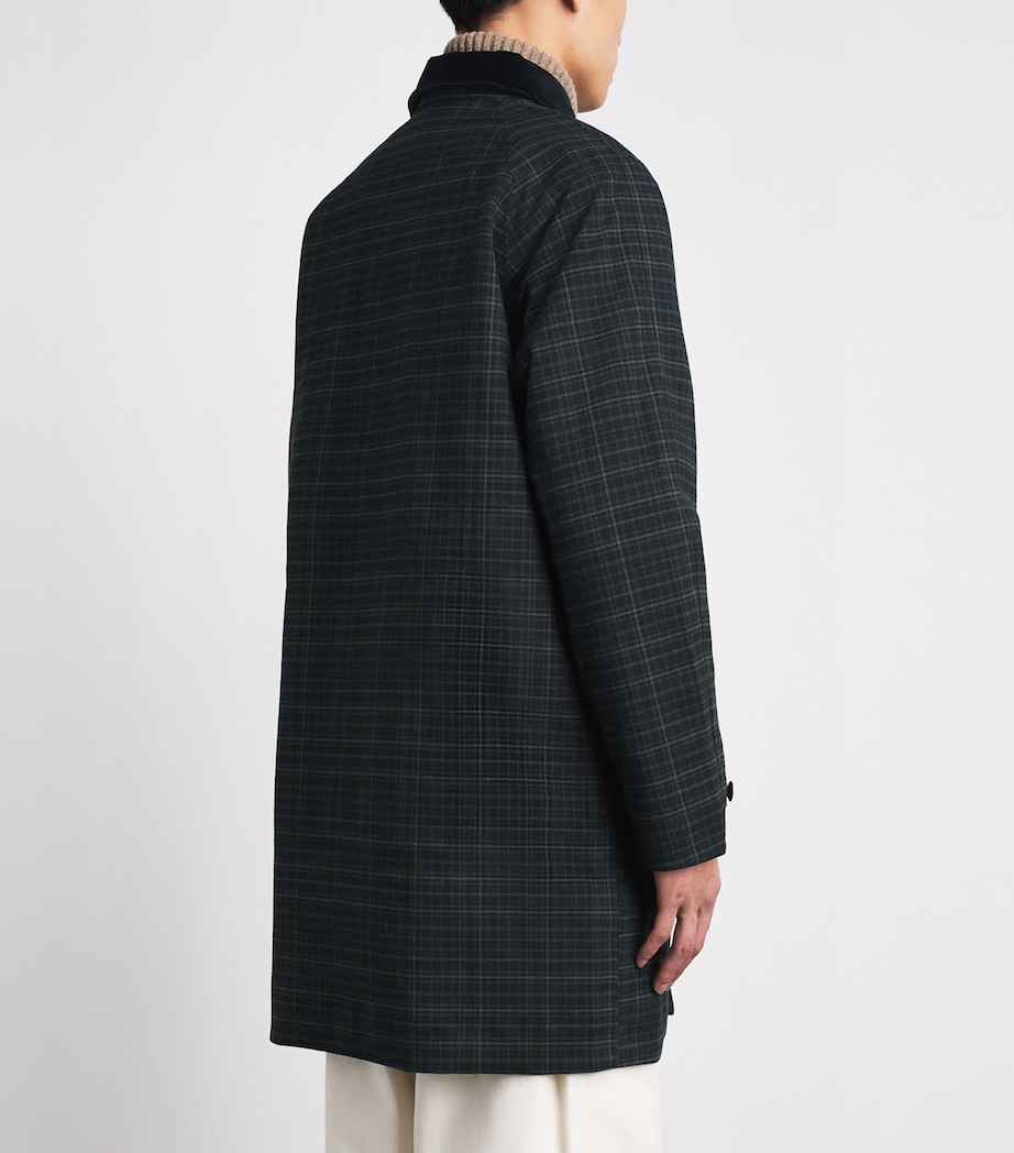 Barbour Mens Winter Lorden Waterproof Coat Shadow Heritage Chck Image 5