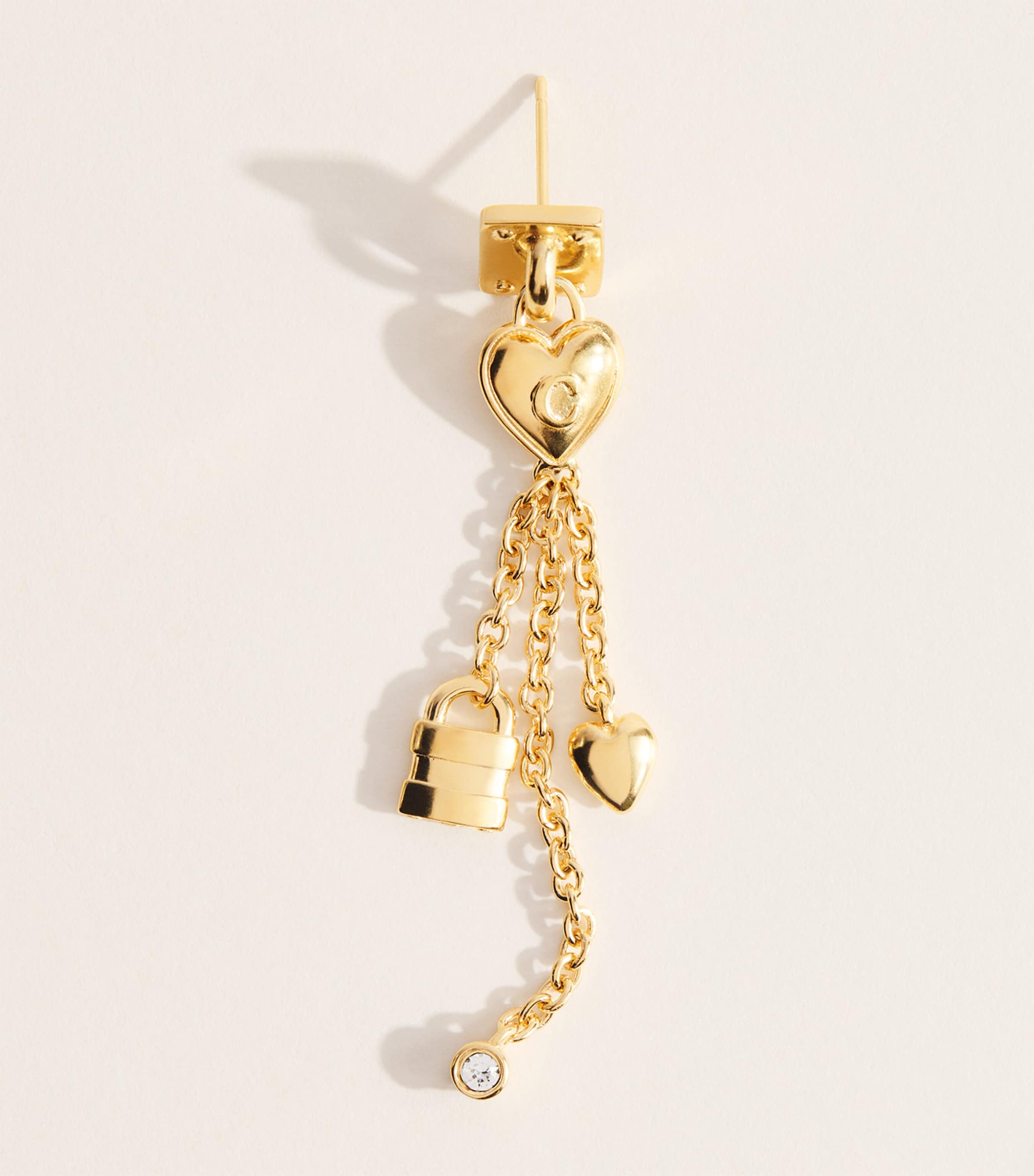 Chloé Mini Paddington Drop Earrings Vintage Gold Image 4