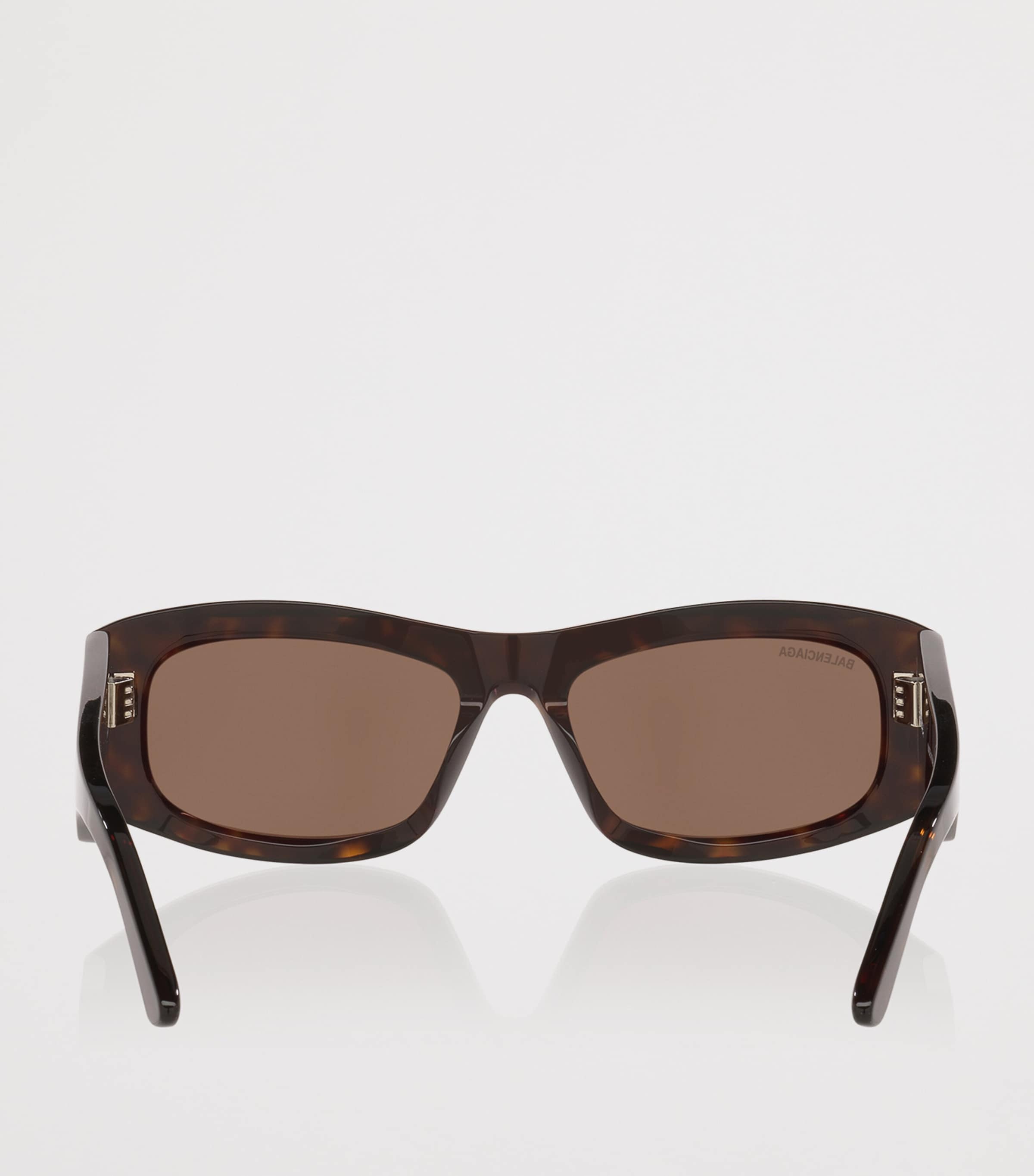 Balenciaga Tortoiseshell BB0395S Rectangular Sunglasses Image 4