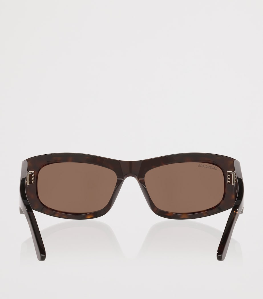 Balenciaga Tortoiseshell BB0395S Rectangular Sunglasses Image 4