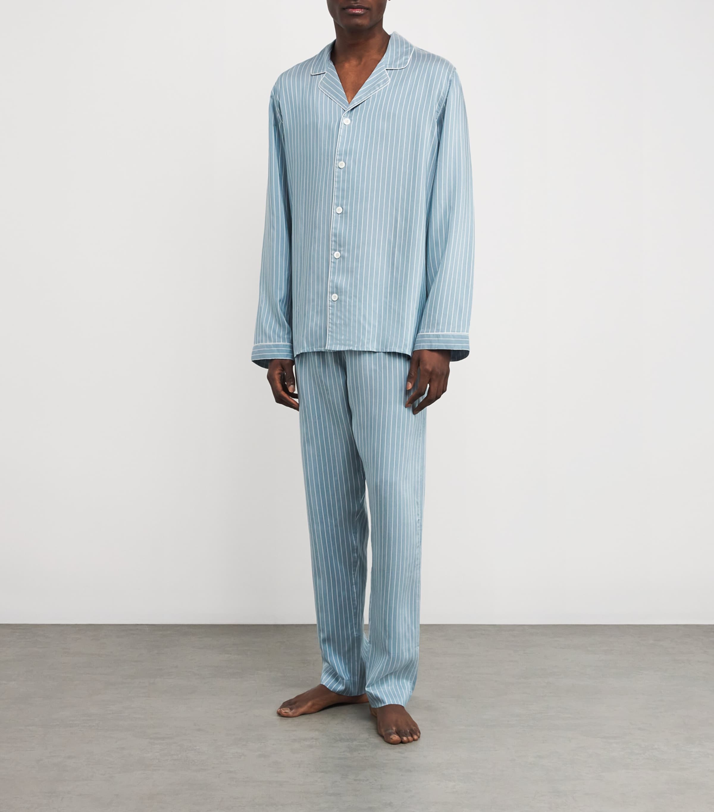 Pinstripe Pyjama Set 527 AQUA STRIPES Image 2