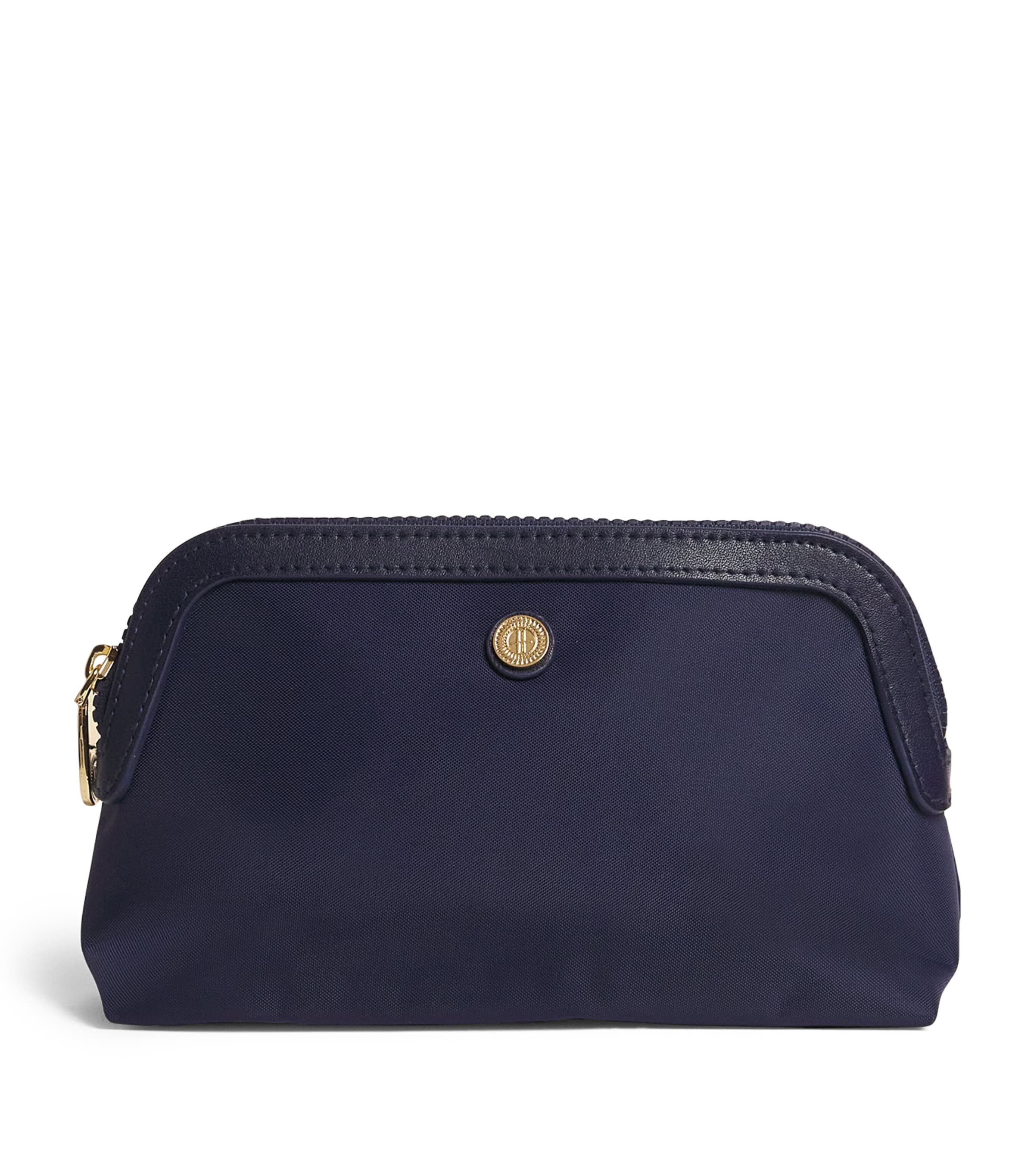 Harrods Small Nylon Wash Bag In Navy