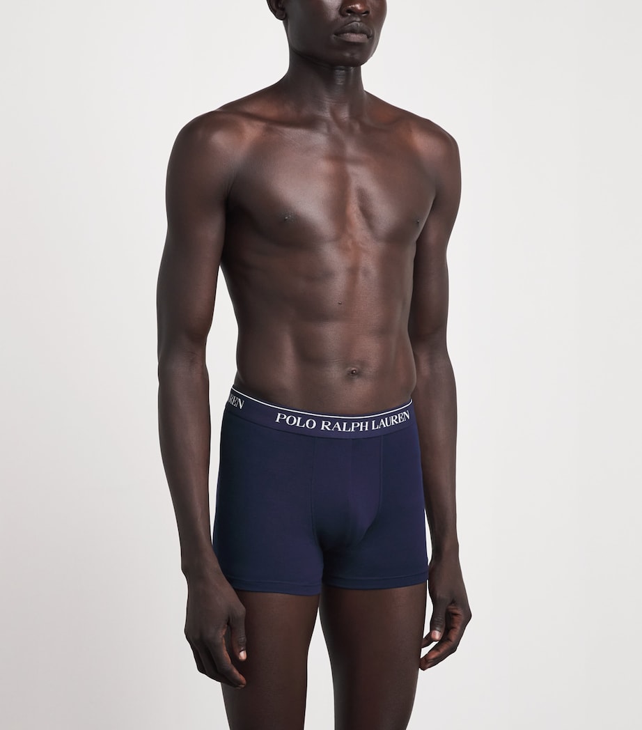 Polo Ralph Lauren Mens Stretch-Cotton Classic Trunks (Pack of 5) Npnv/wht/chm/wylw/nv Image 2