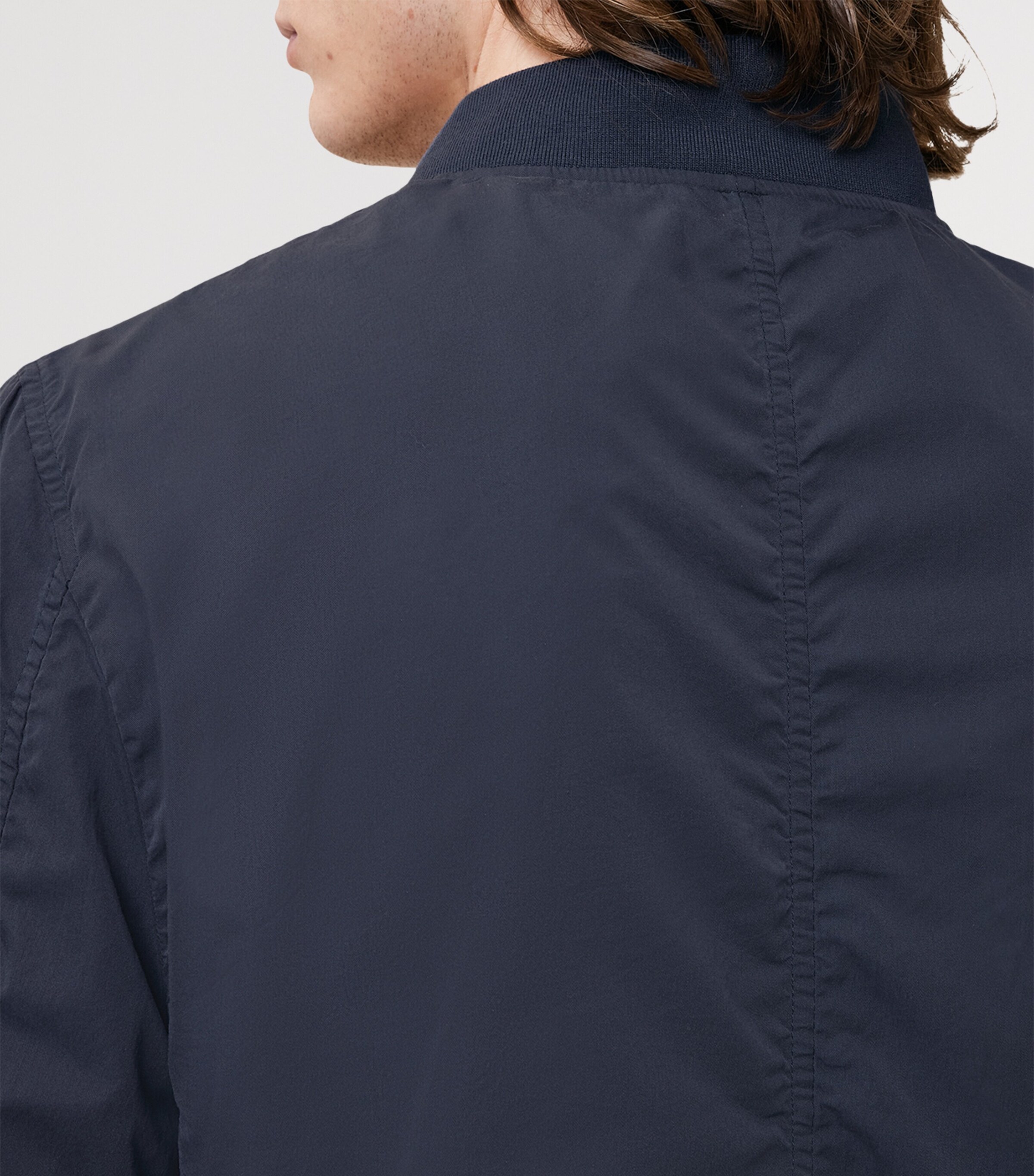 AllSaints Mens Bassett Bomber Jacket Command Blue Image 6