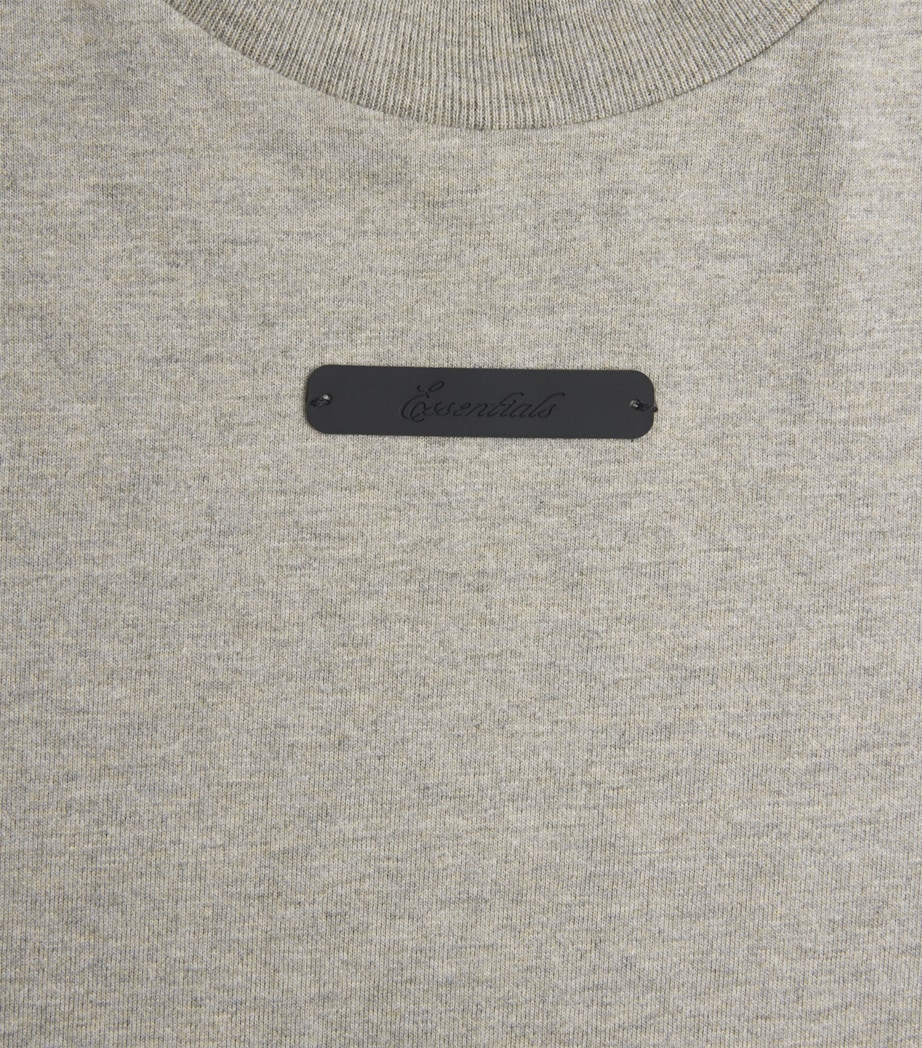 FEAR OF GOD ESSENTIALS Mens Cotton Merch T-Shirt Seal Heather Image 6