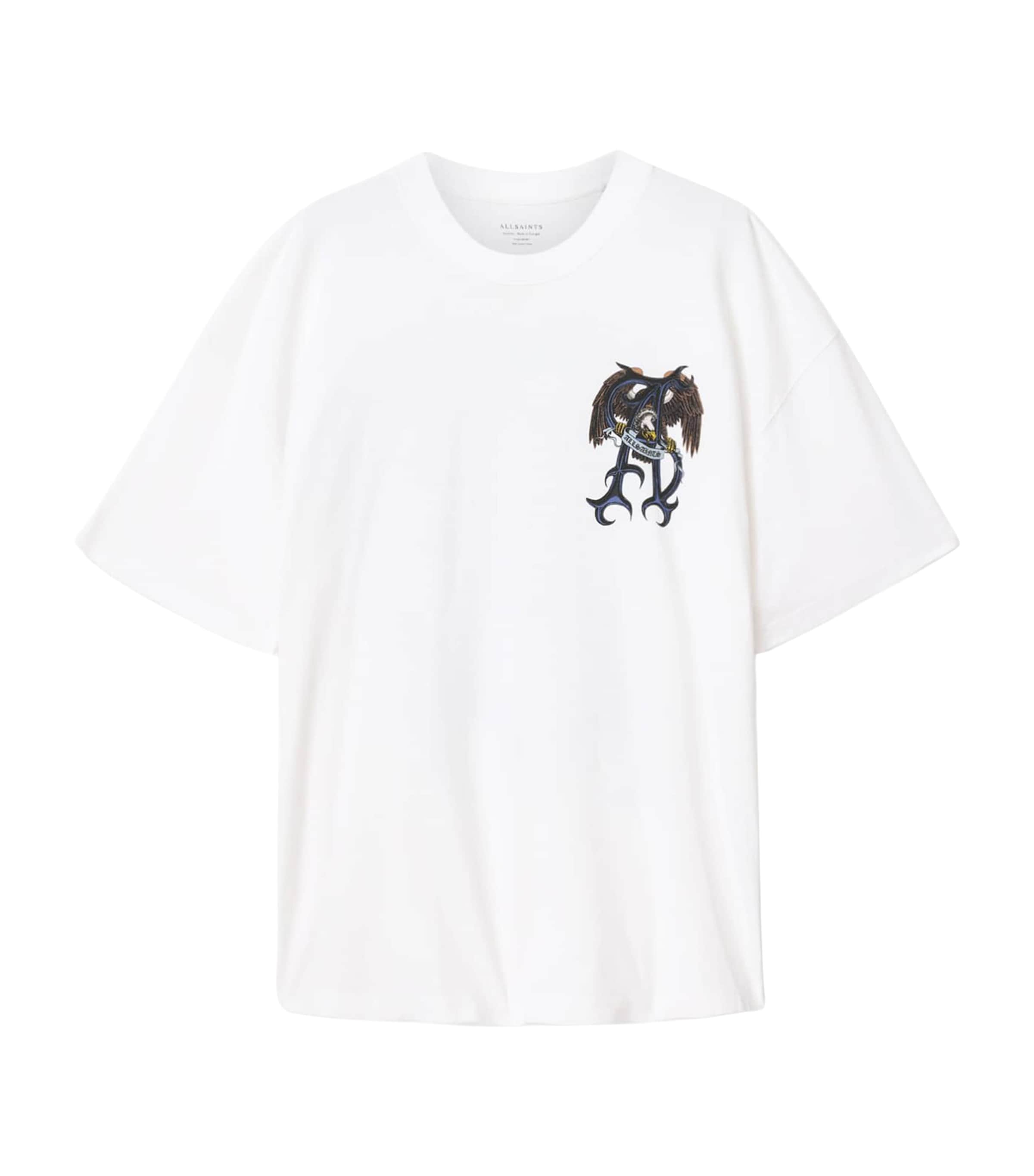 AllSaints Mens Organic Cotton Raptour T-Shirt Optic White Image 1