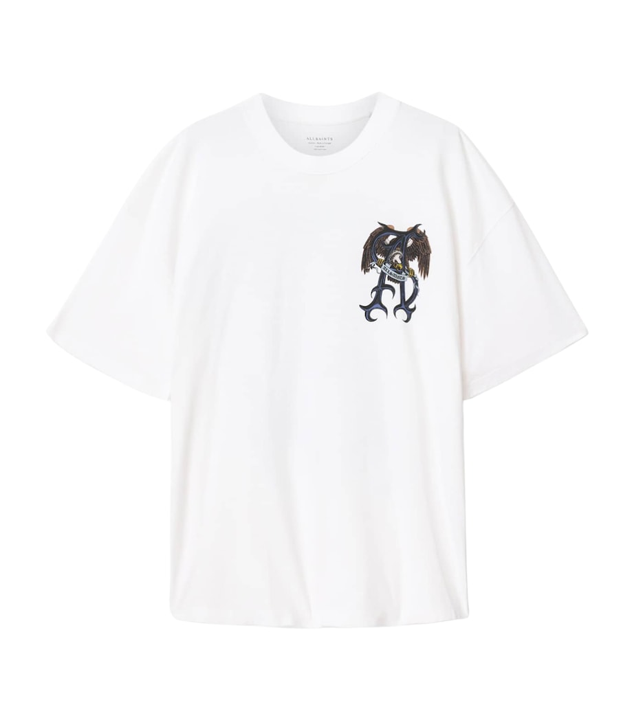 AllSaints Mens Organic Cotton Raptour T-Shirt Optic White Image 1