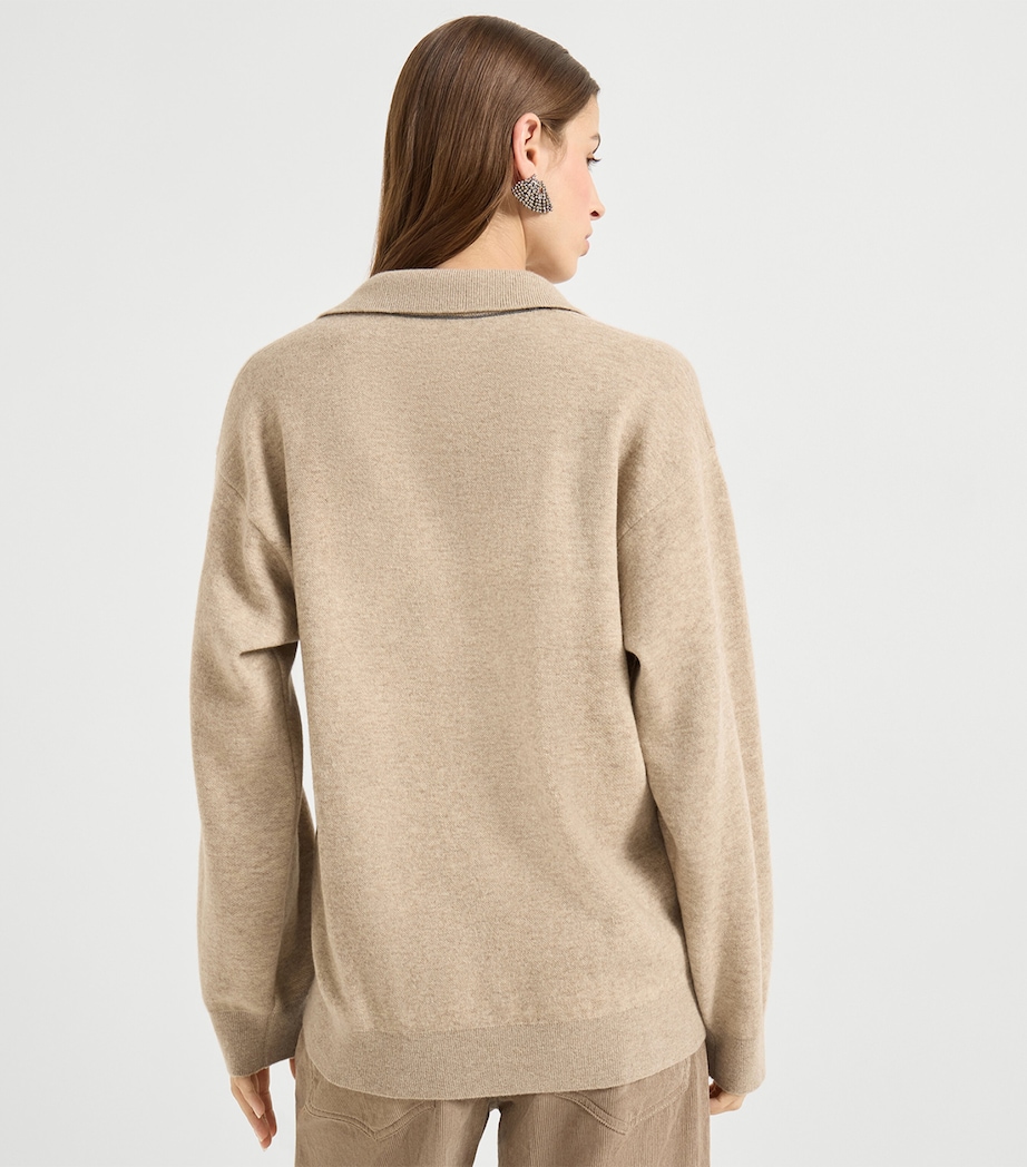 Cashmere-Blend Polo Sweater C9259 Image 3