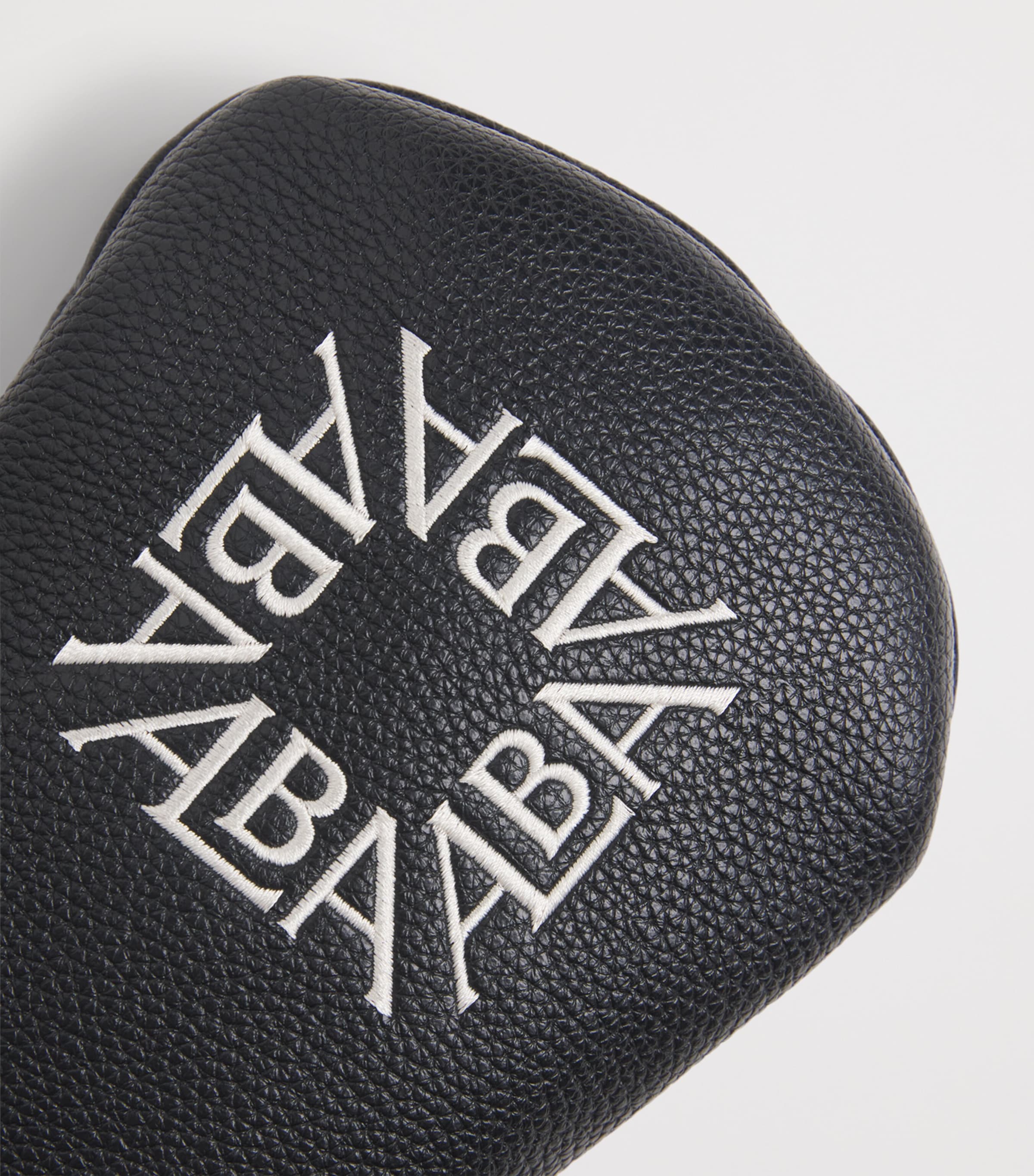 Alba Mens Leather Vintage Driver Headcover Black Image 4