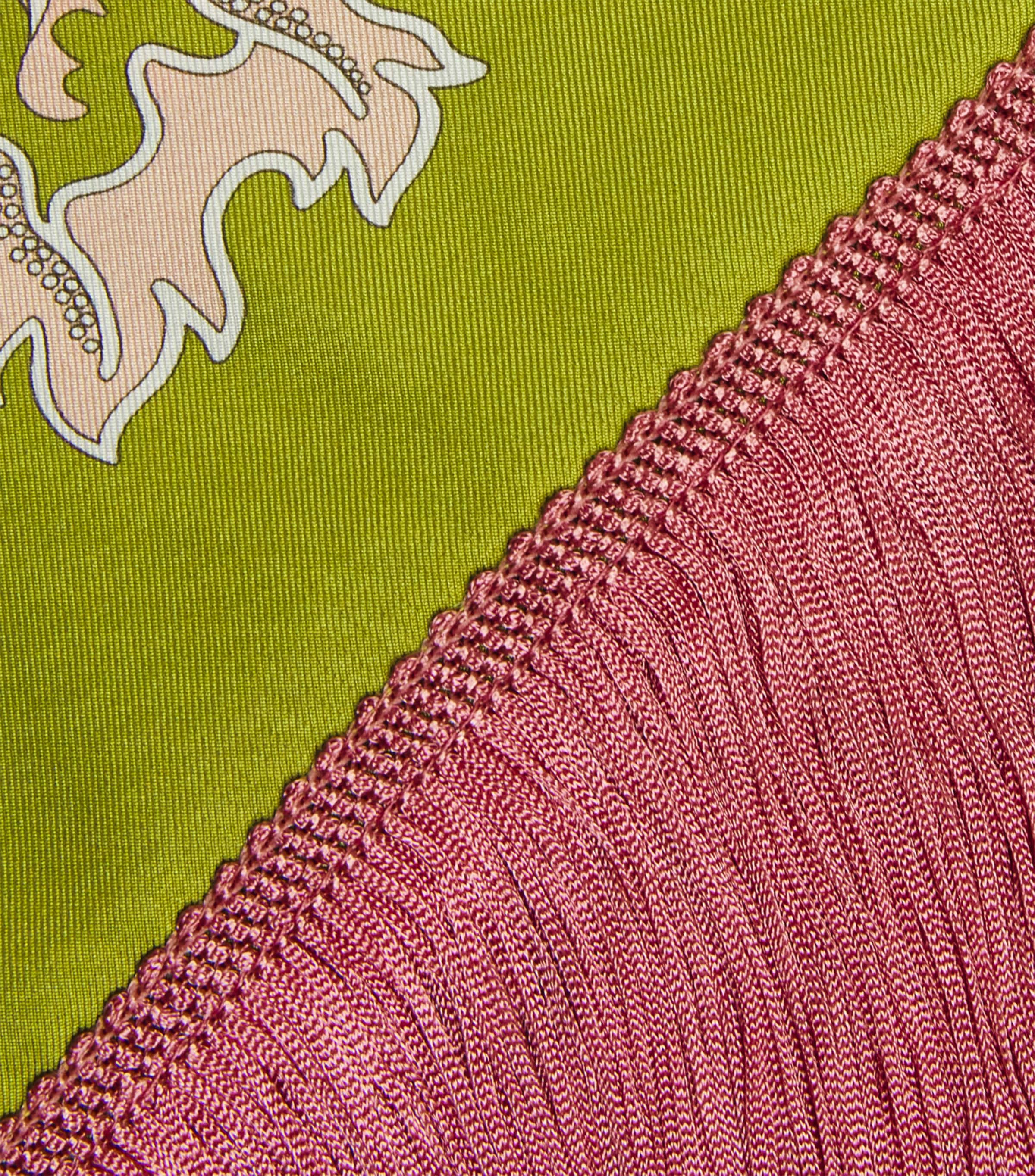 La Doublej Silk Printed Fringed Scarf Swathe Placée Image 4