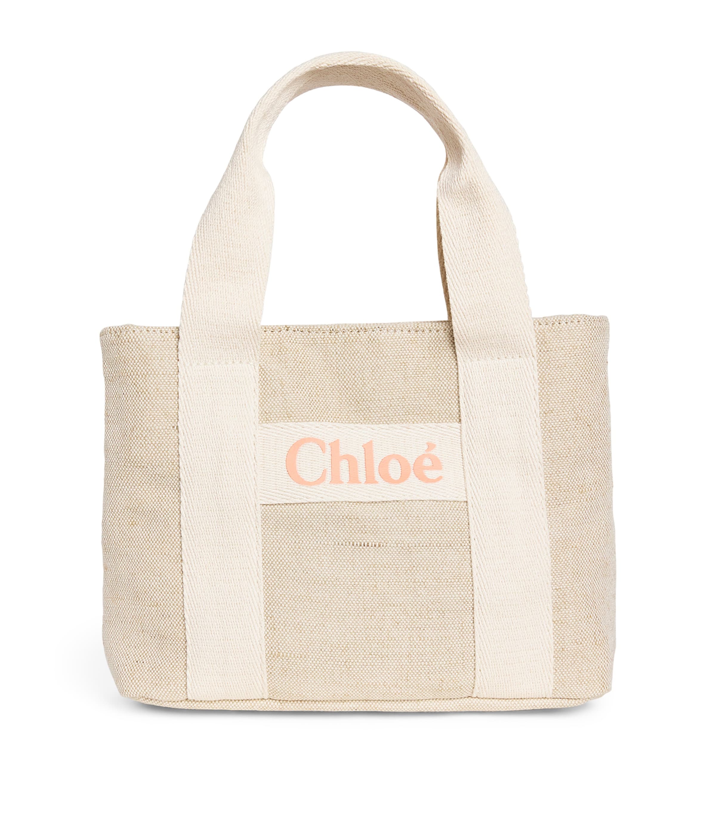 Shop Chloé Canvas Logo Shoulder Bag