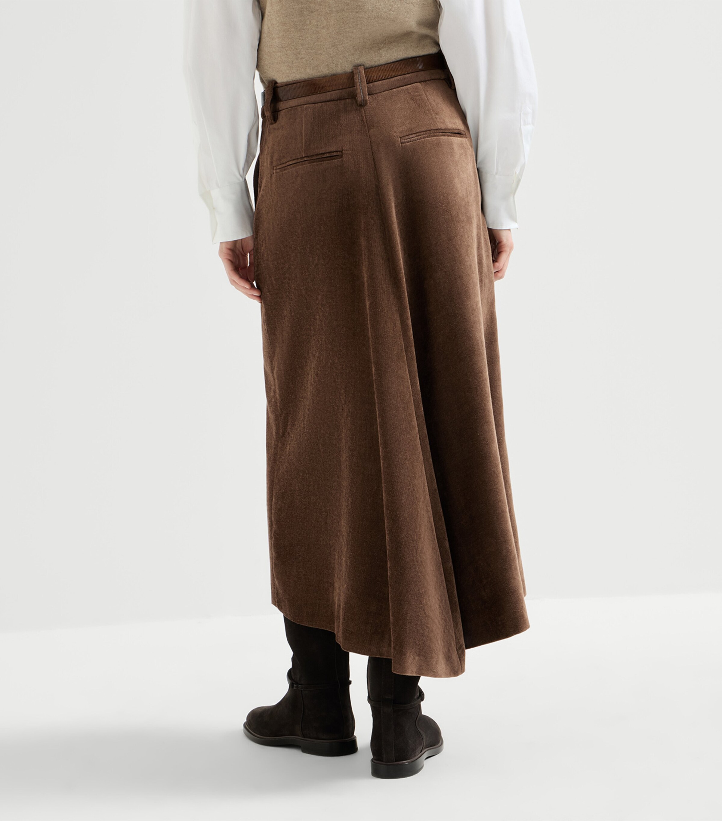 Brunello Cucinelli Womens Corduroy Maxi Skirt Image 5