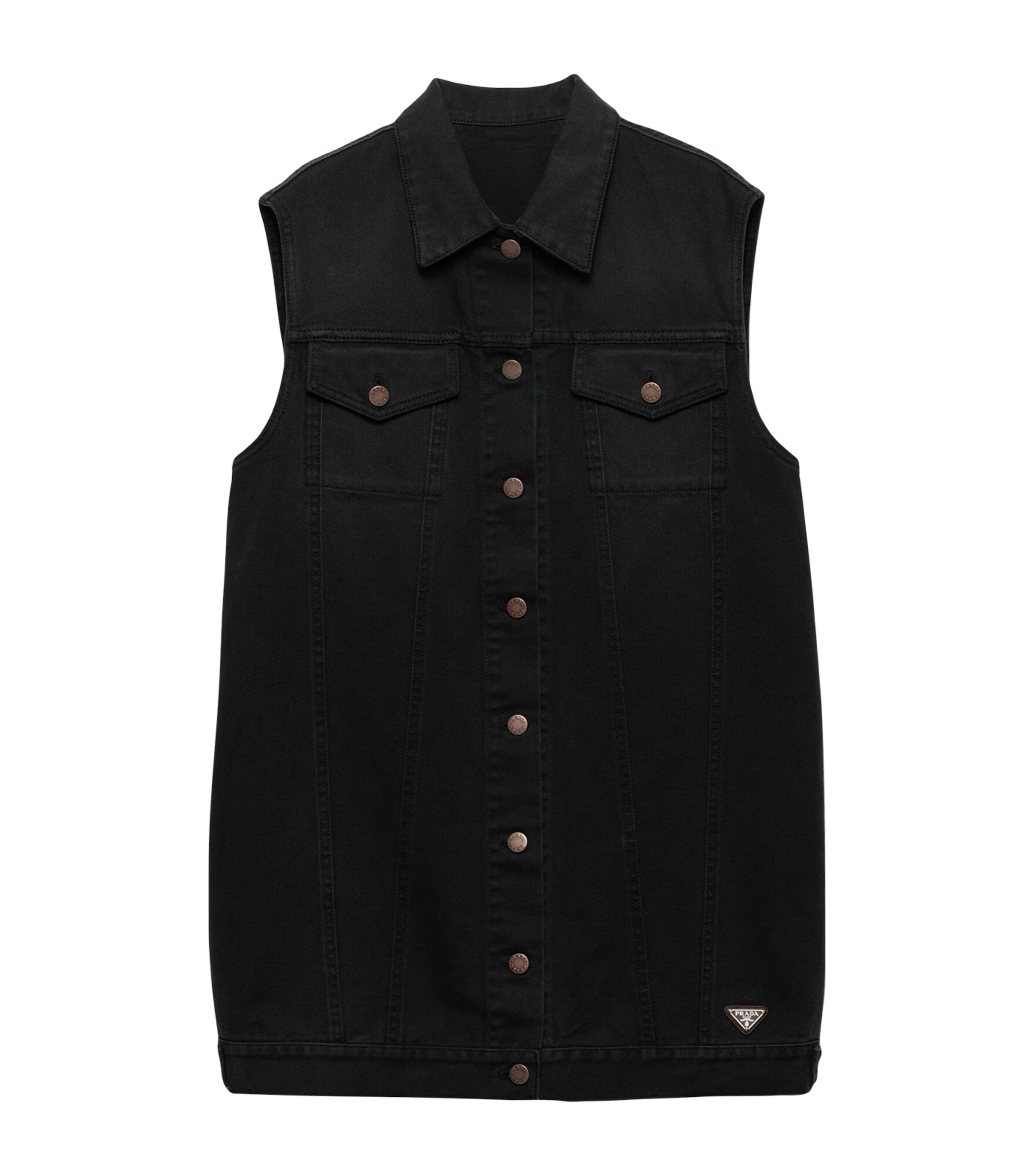 Prada Womens Denim Mini Dress Image 1