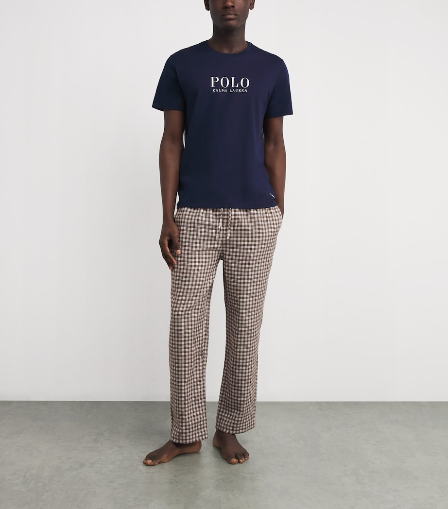 Cotton Flannel Pyjama Bottoms BROWN MULTI Image 2