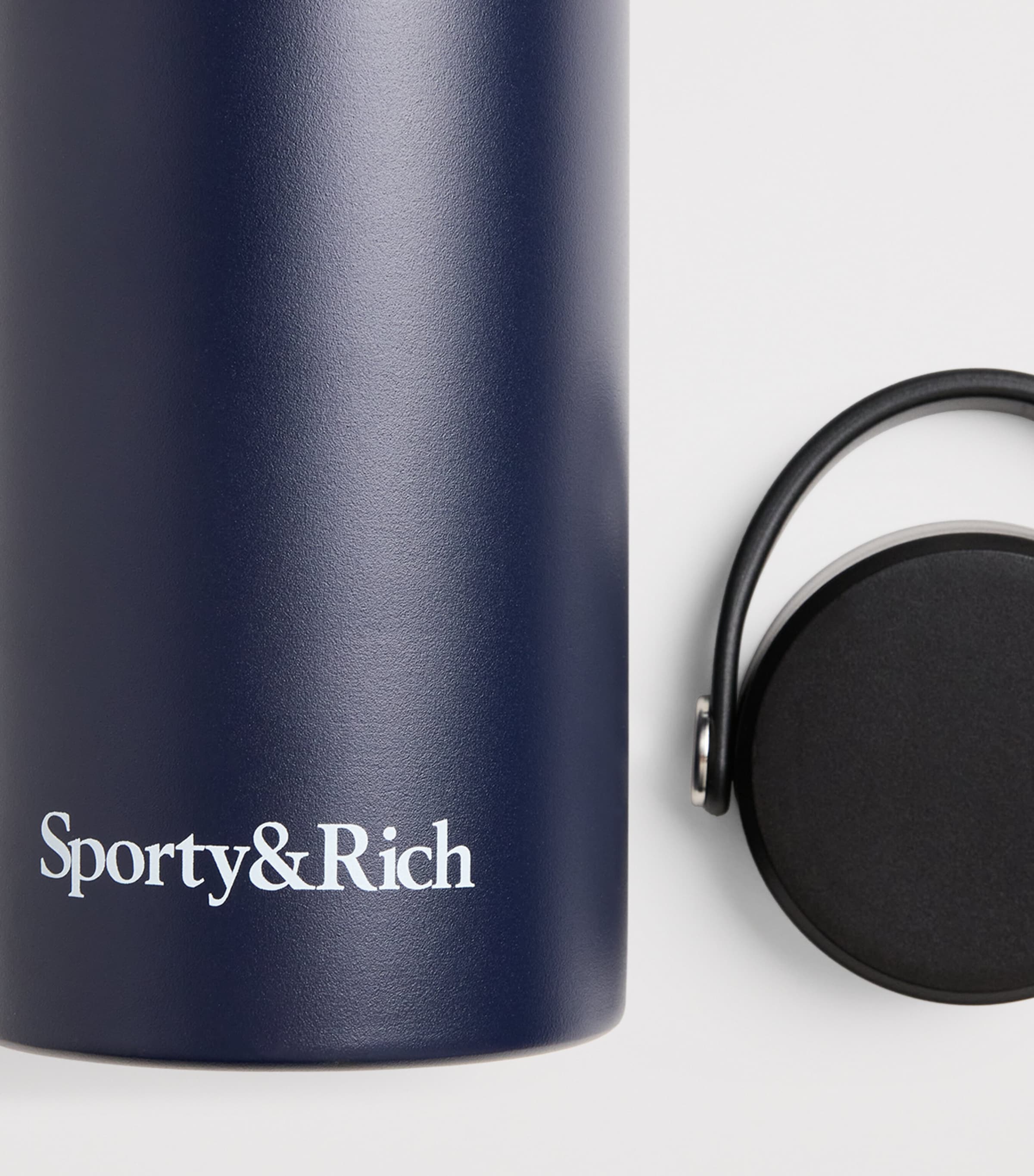 Sporty & Rich Play Tennis Water Bottle (1L) Dark Navy Image 2