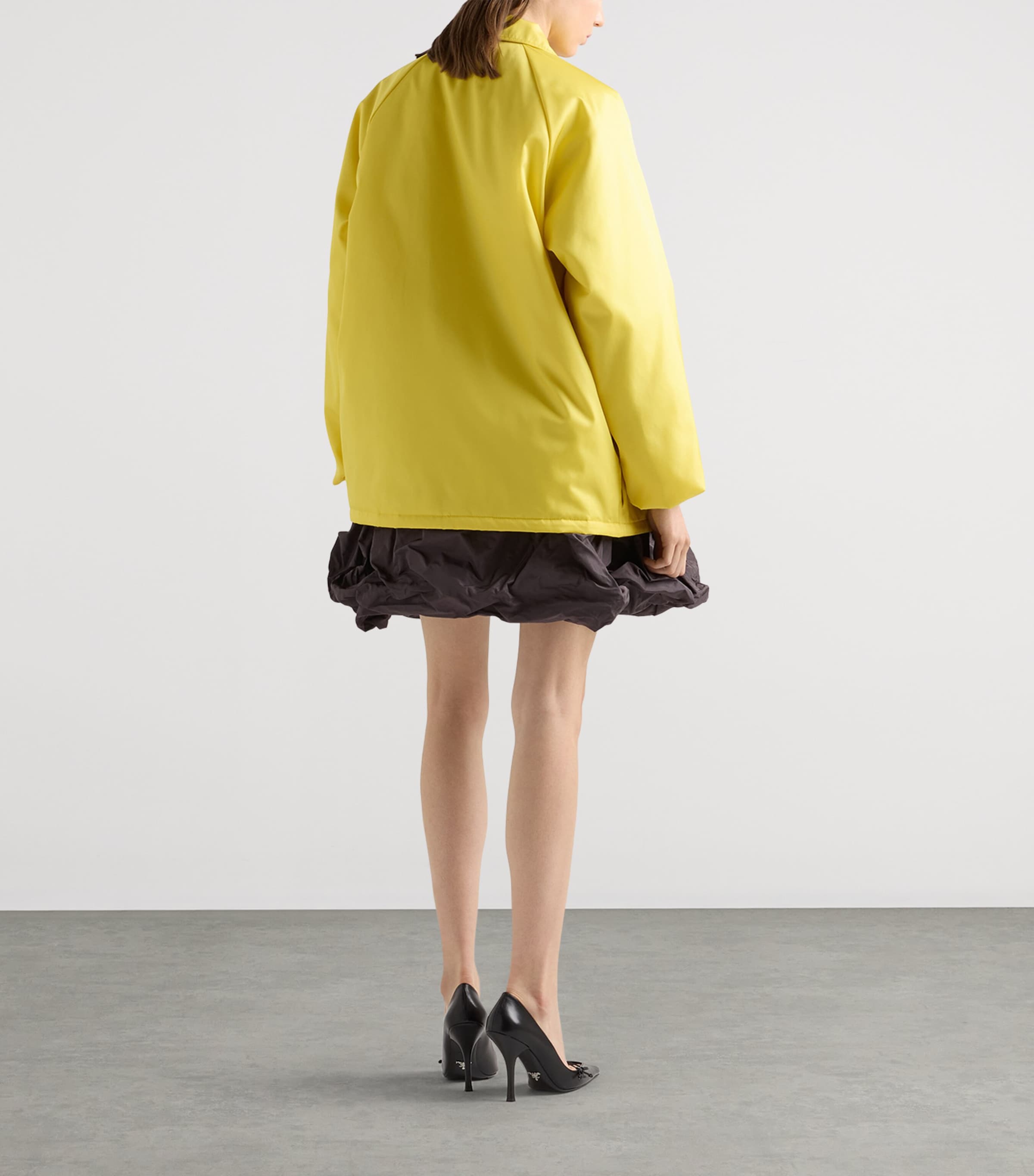 Prada Womens Re-Nylon Blouson Jacket Yellow Image 4