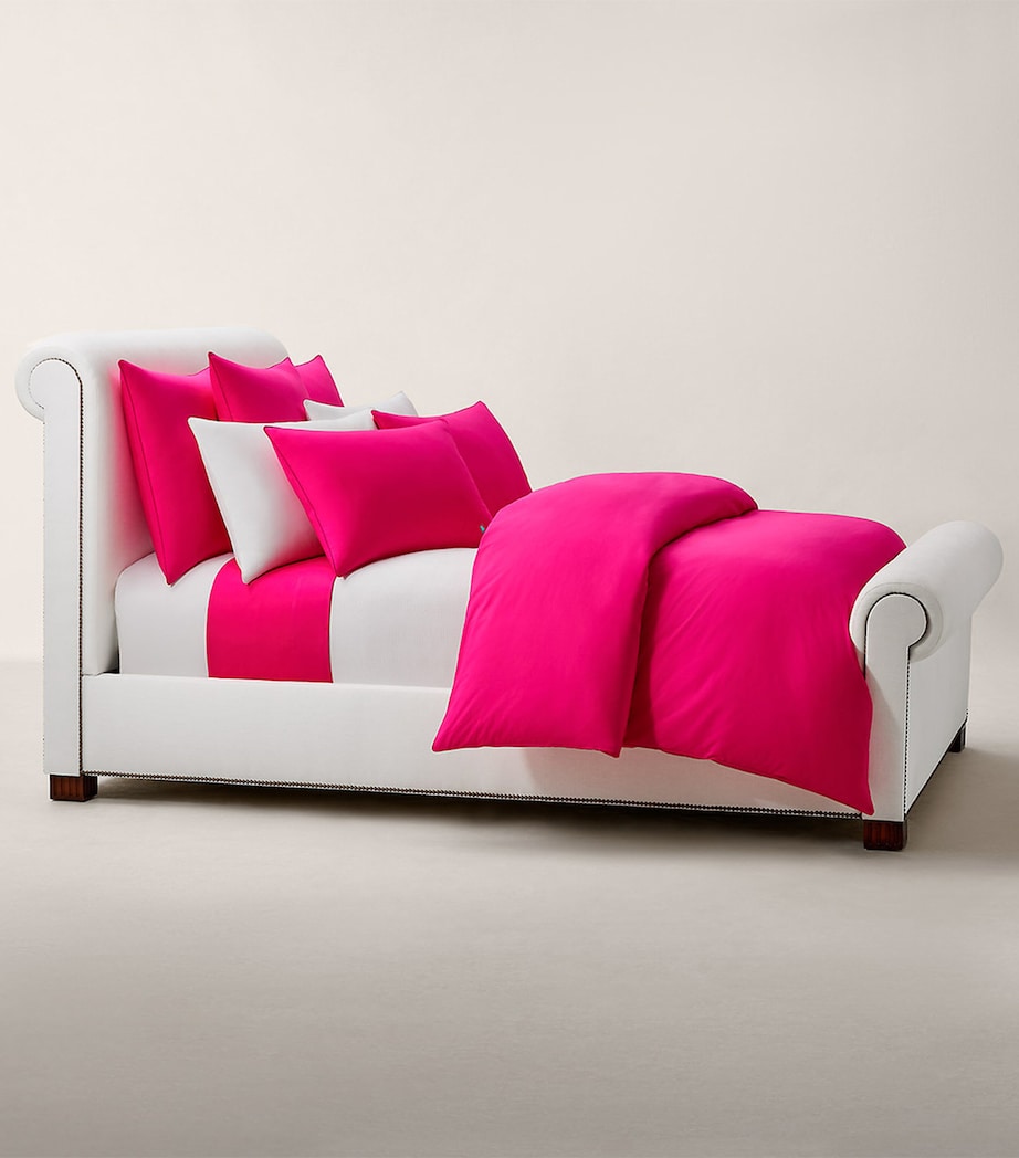 Ralph Lauren Home Cotton Polo Player Fitted Sheet (90cm x 200cm) Pinksky Image 1