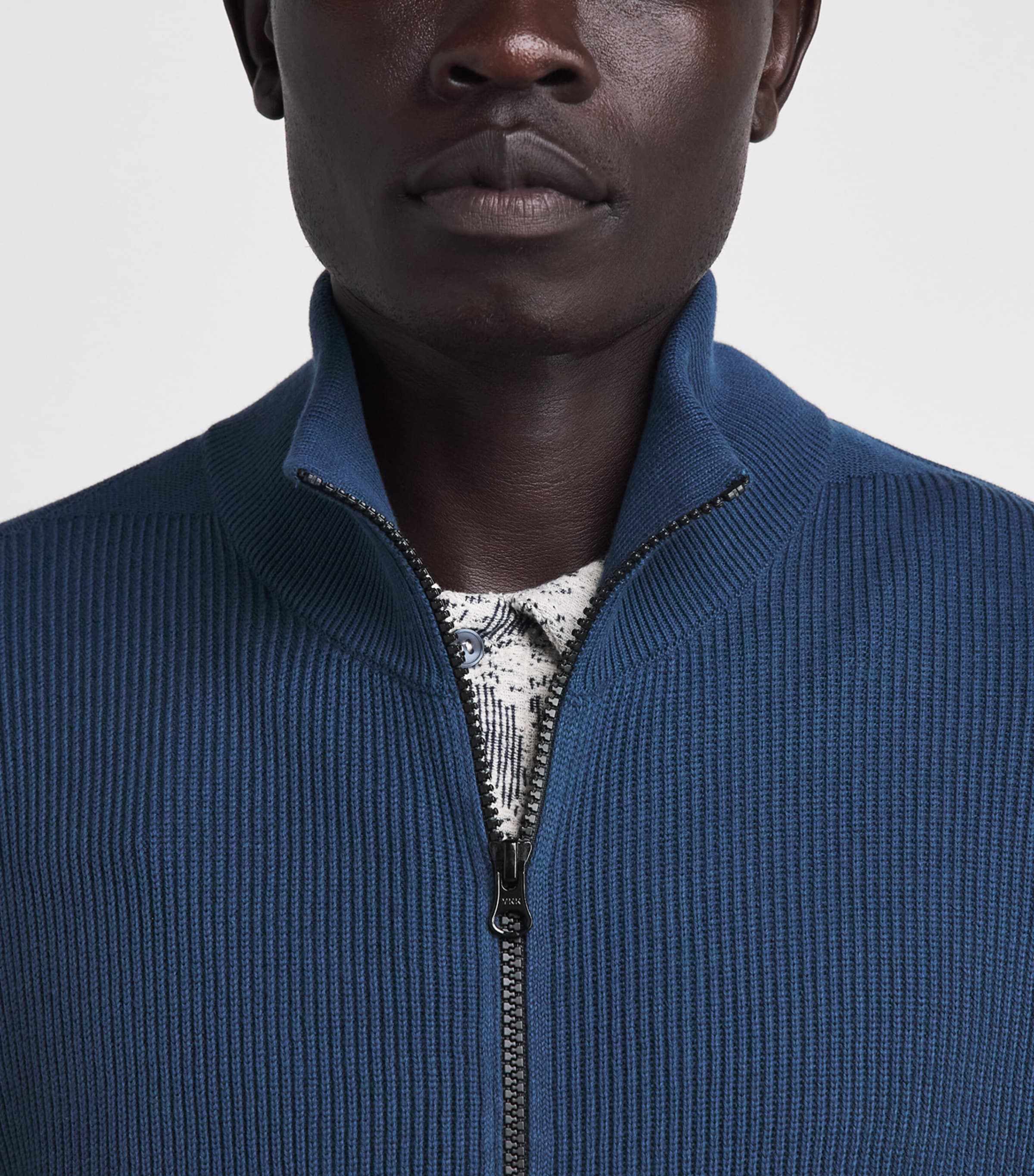 Stone Island Mens Cotton Zip-Up Cardigan Image 3