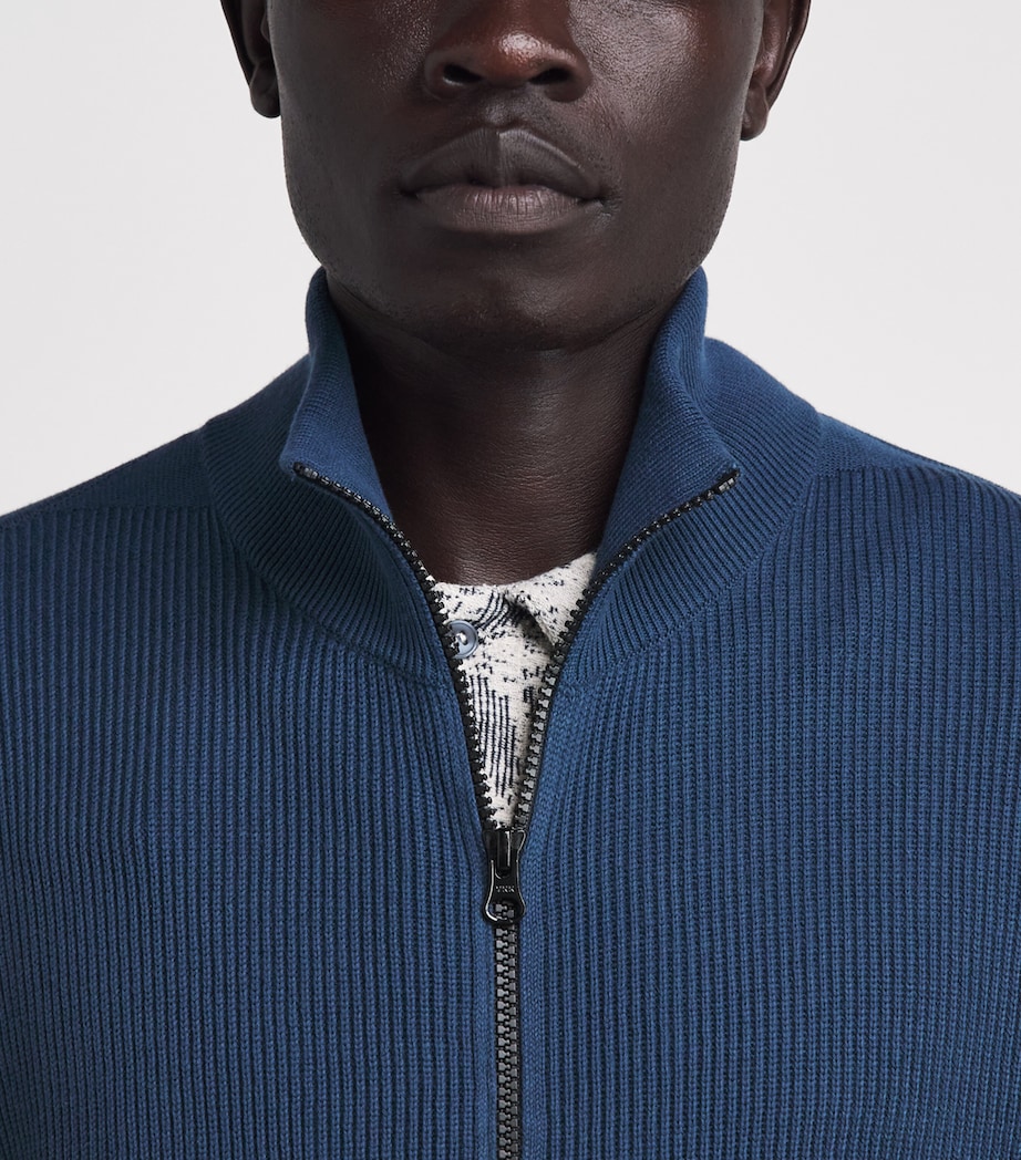 Stone Island Mens Cotton Zip-Up Cardigan Image 3