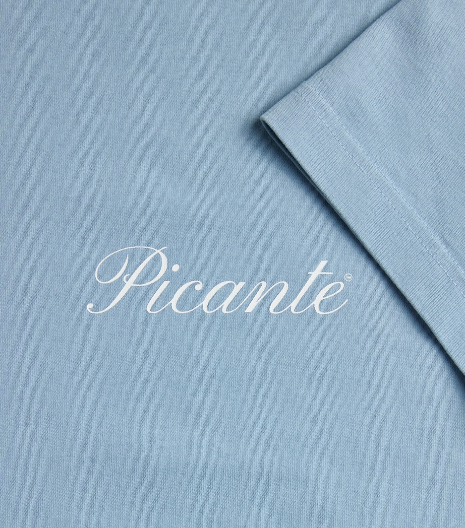 Picante Mens Organic Cotton Tailor Logo T-Shirt Blue Image 6