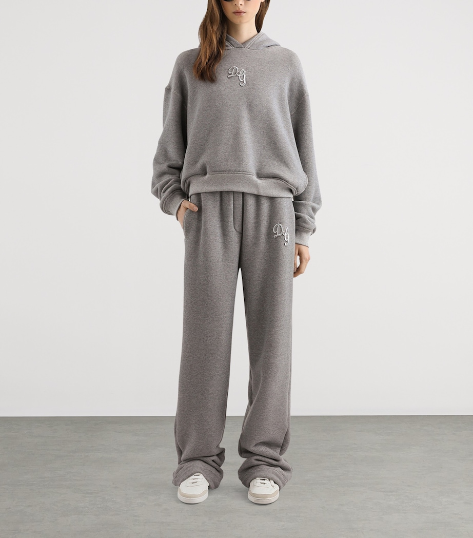 Dolce&Gabbana Womens Cotton-Blend Logo Hoodie Mela Image 2
