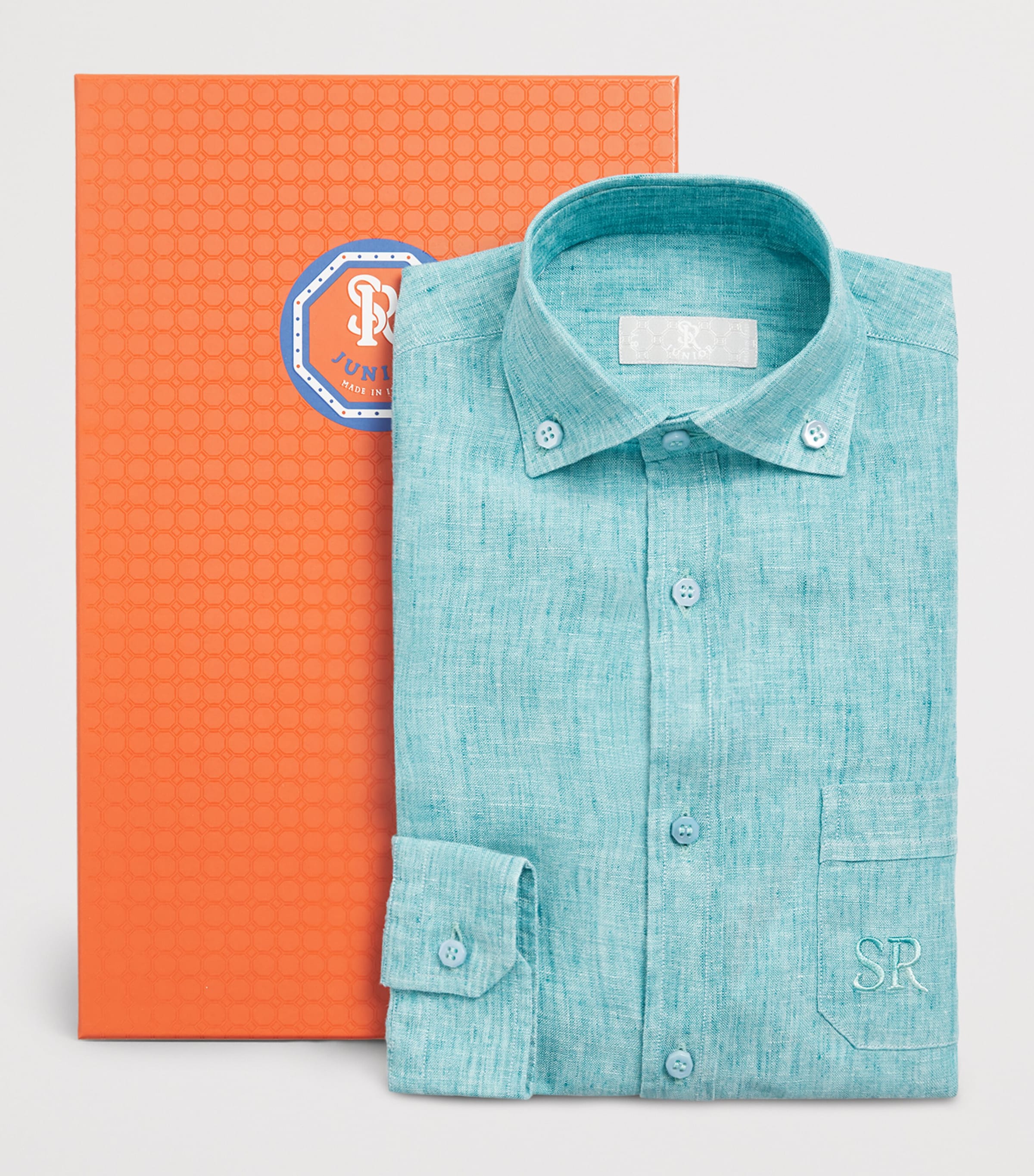 Linen Shirt (8-16 Years) 032GREEN Image 2