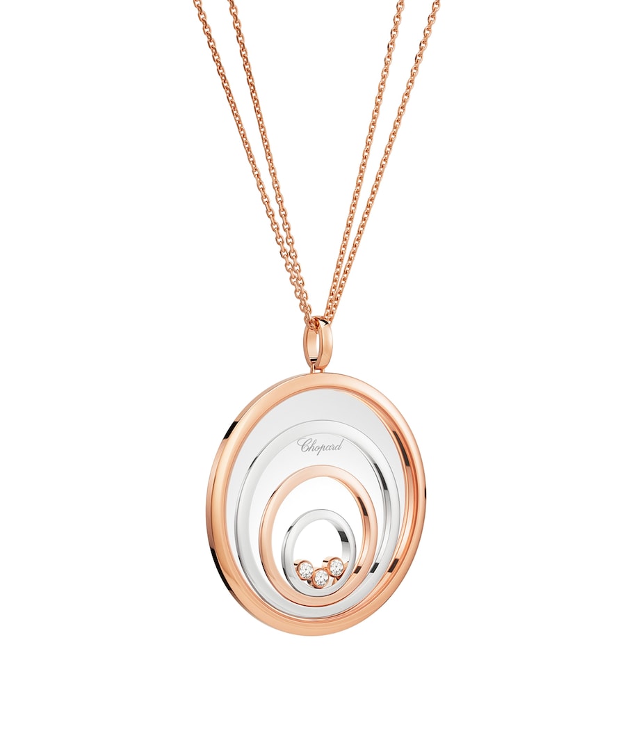 Mixed Gold and Diamond Happy Spirit Pendant WHITE GOLD/ROSE GOLD Image 3