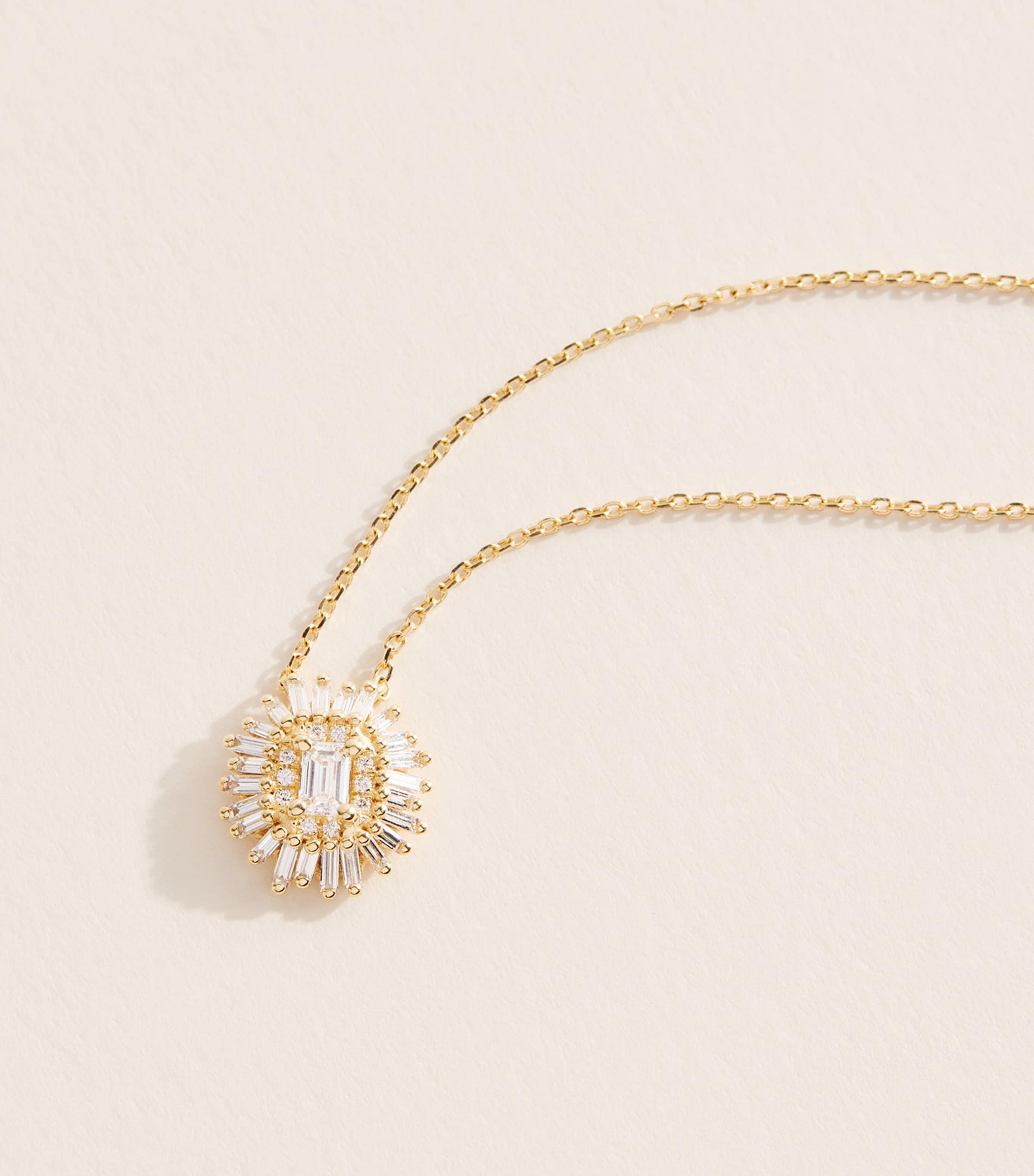 Suzanne Kalan Yellow Gold and Diamond One of a Kind Flower Necklace Yg/wd Image 4