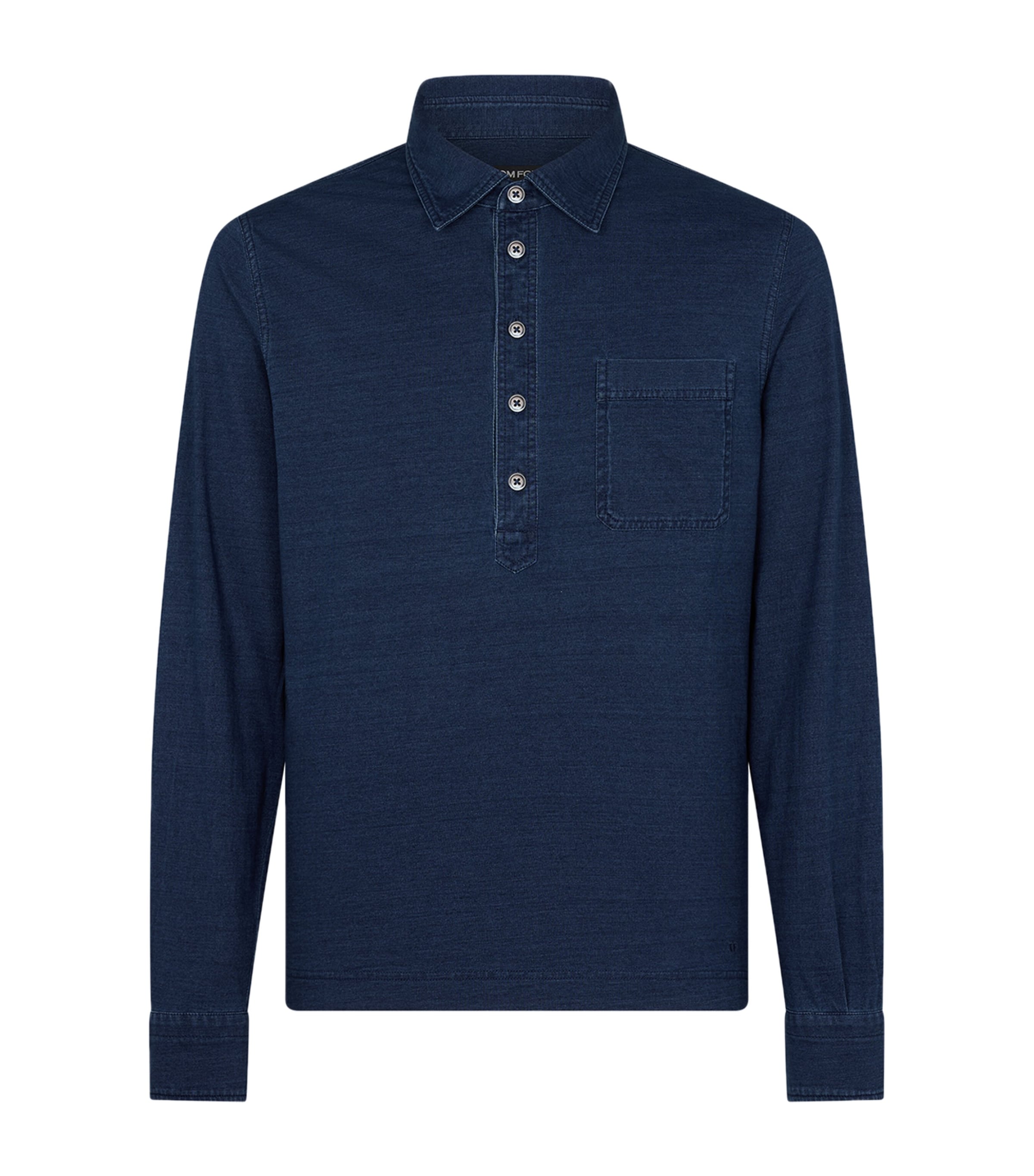 TOM FORD Cotton Washed Polo Shirt | Men Clothing | Polo Shirts | Designers | Tom Ford