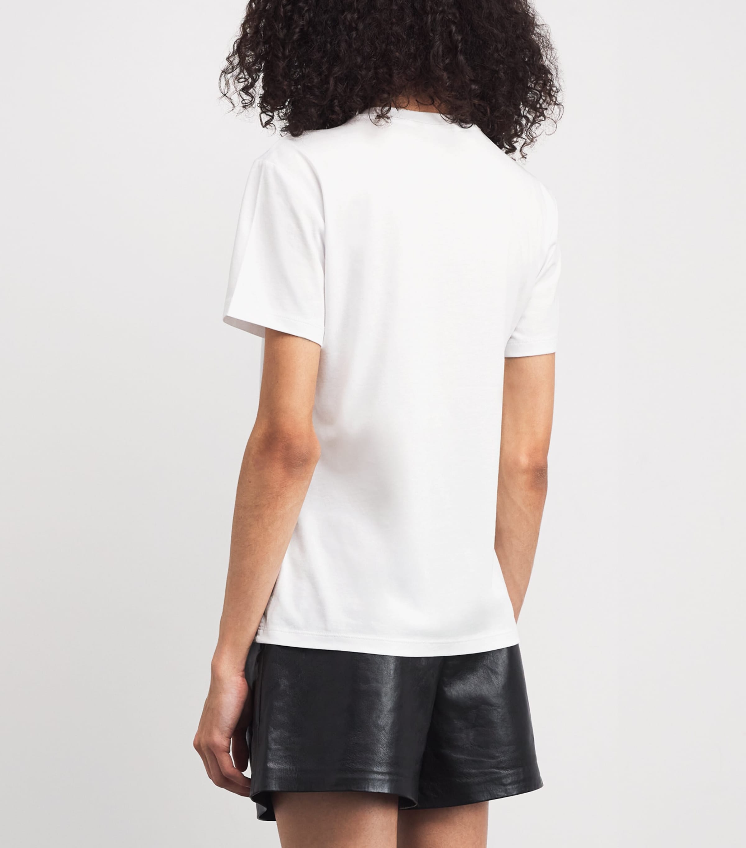 Cotton Bedale T-Shirt WHITE Image 4