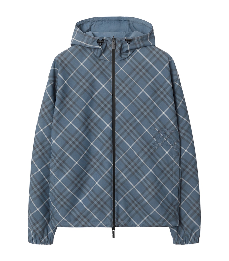 Reversible Check Hooded Jacket PEWTER IP CHECK Image 1