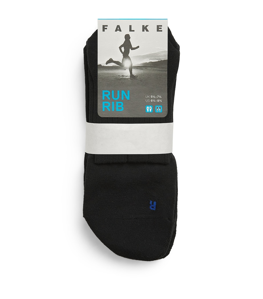 Falke Mens Run Rib Socks Black Image 1