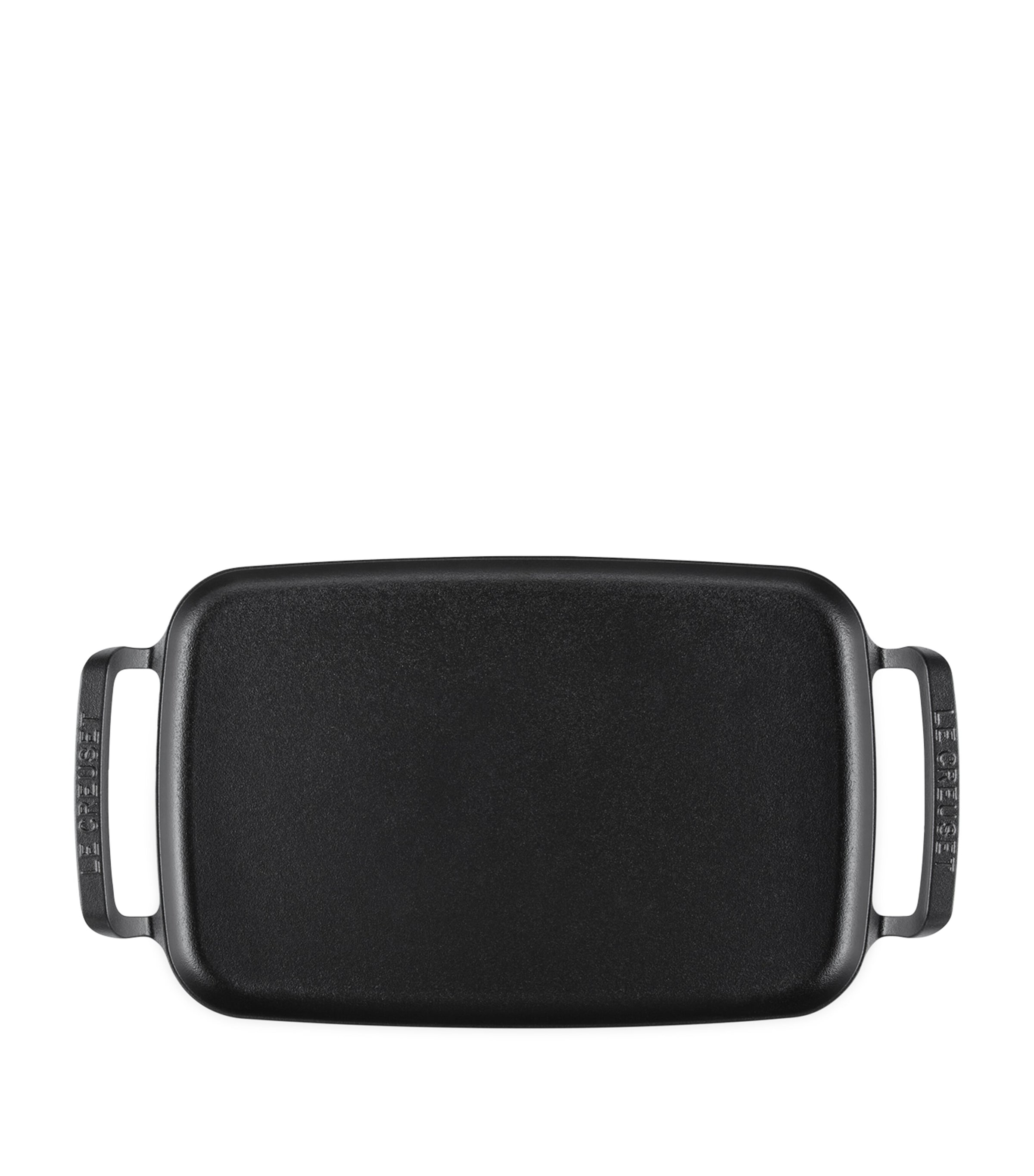 Cast Iron Rectangular BBQ Griddle (40cm) SATIN BLACK Image 3