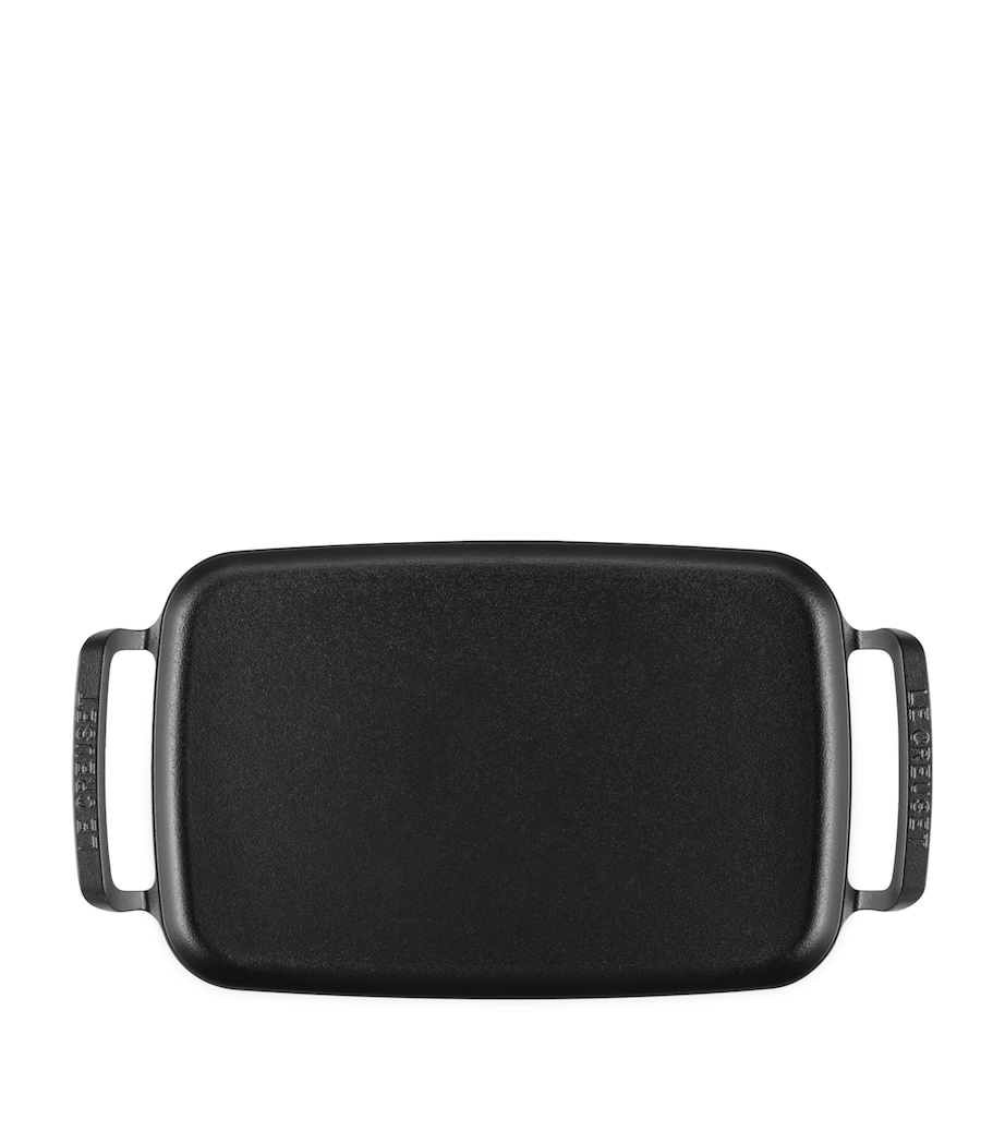 Cast Iron Rectangular BBQ Griddle (40cm) SATIN BLACK Image 3