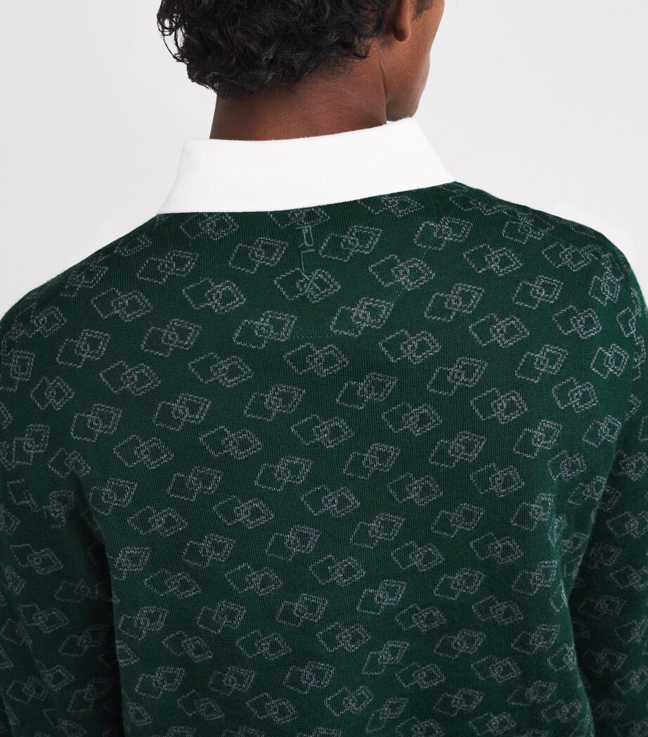 Geometric Jacquard Sweater GREEN MULTI Image 6