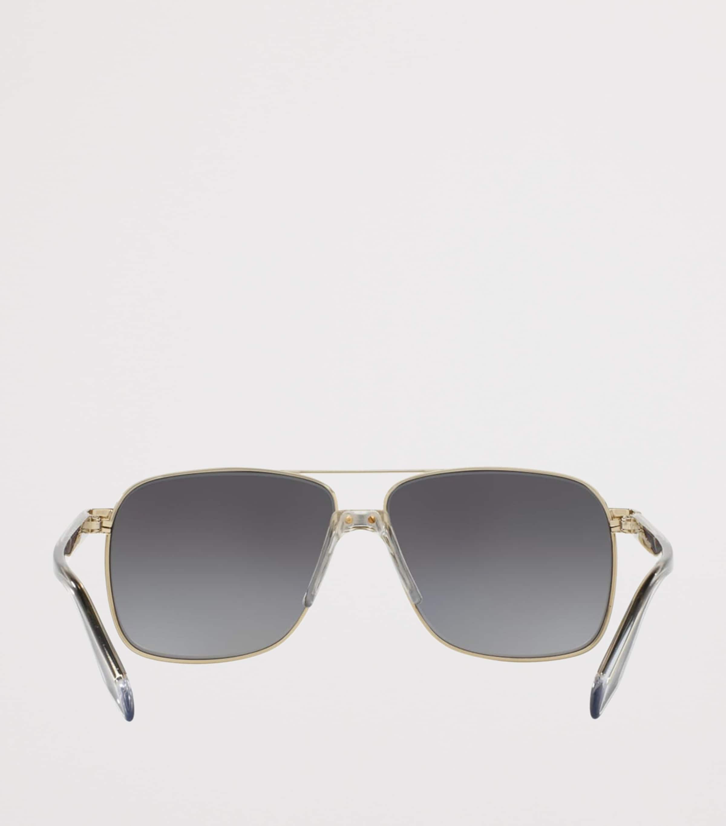 Versace Steel Square Sunglasses Gold Image 4
