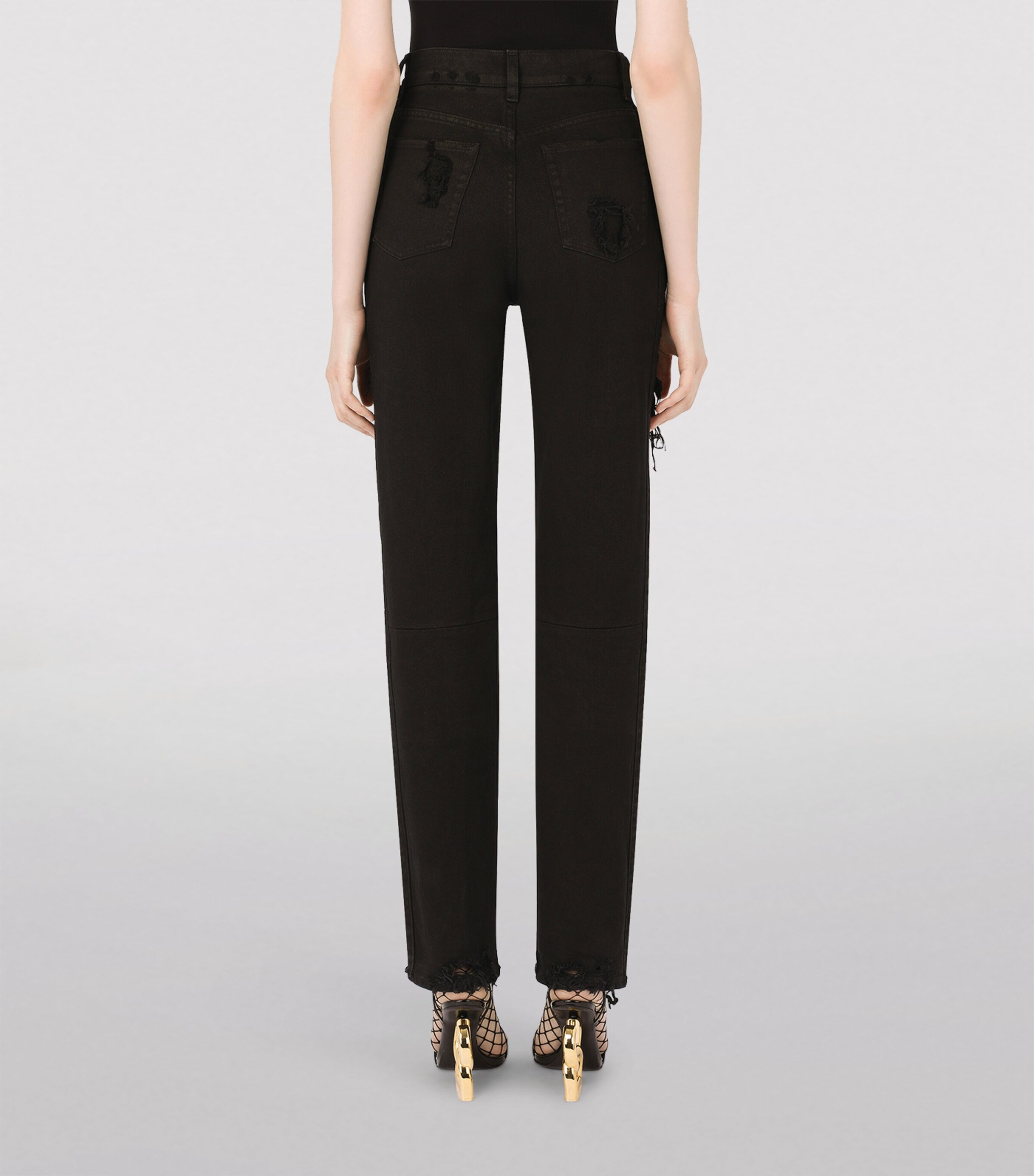 Dolce&Gabbana Womens Distressed Jeans Combined Colou Image 3