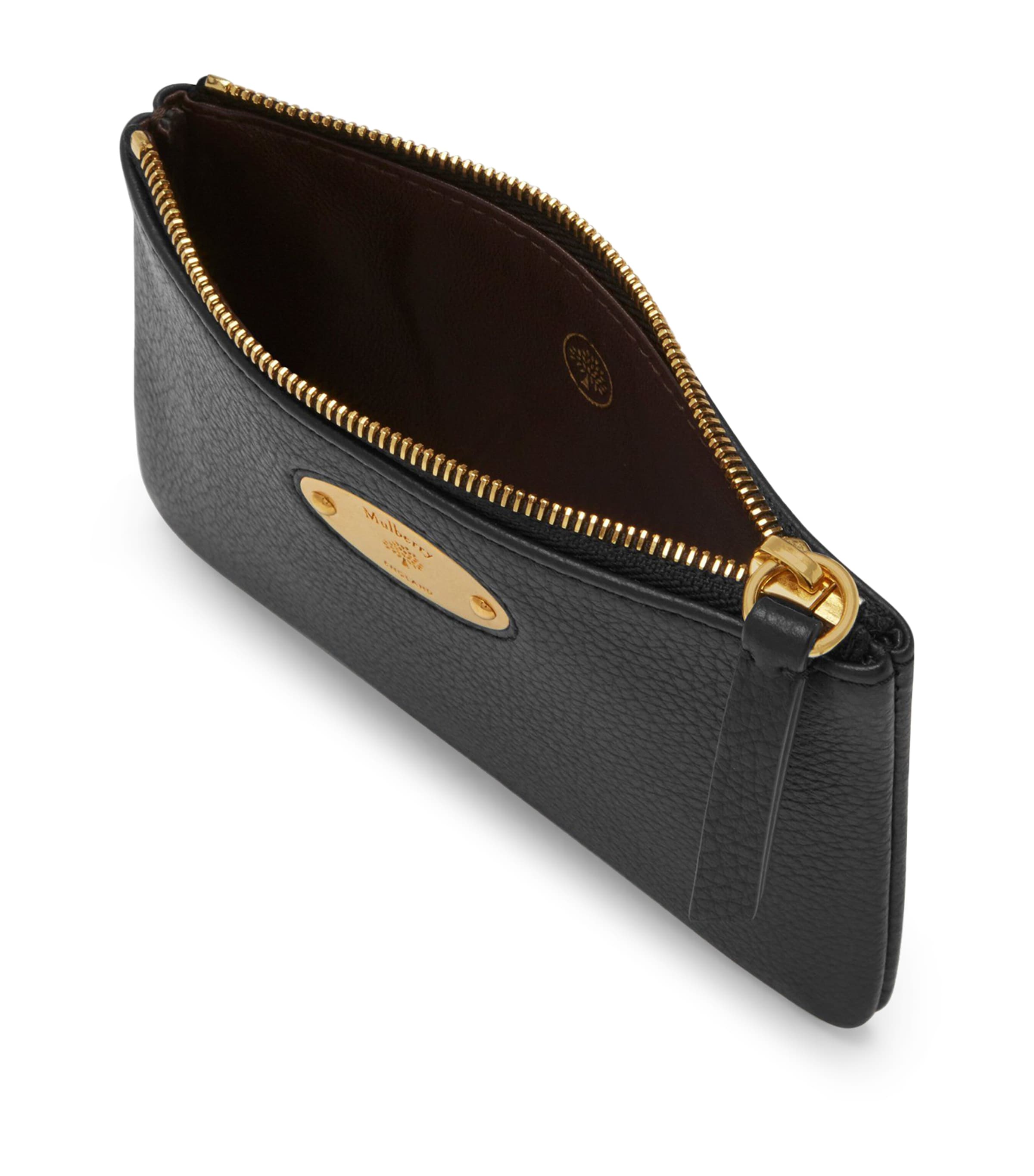 Mulberry Logo Plaque Coin Pouch Black Image 3