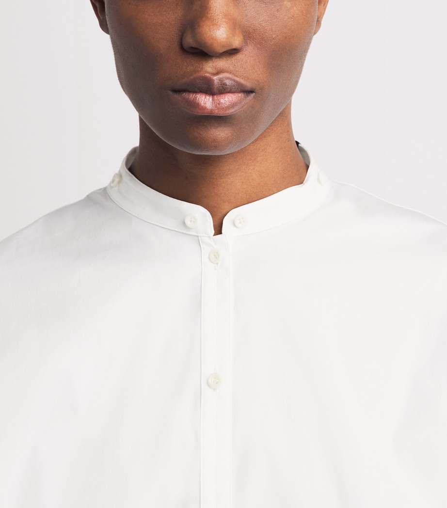 Theory Womens Poplin Slim Shirt White Image 3