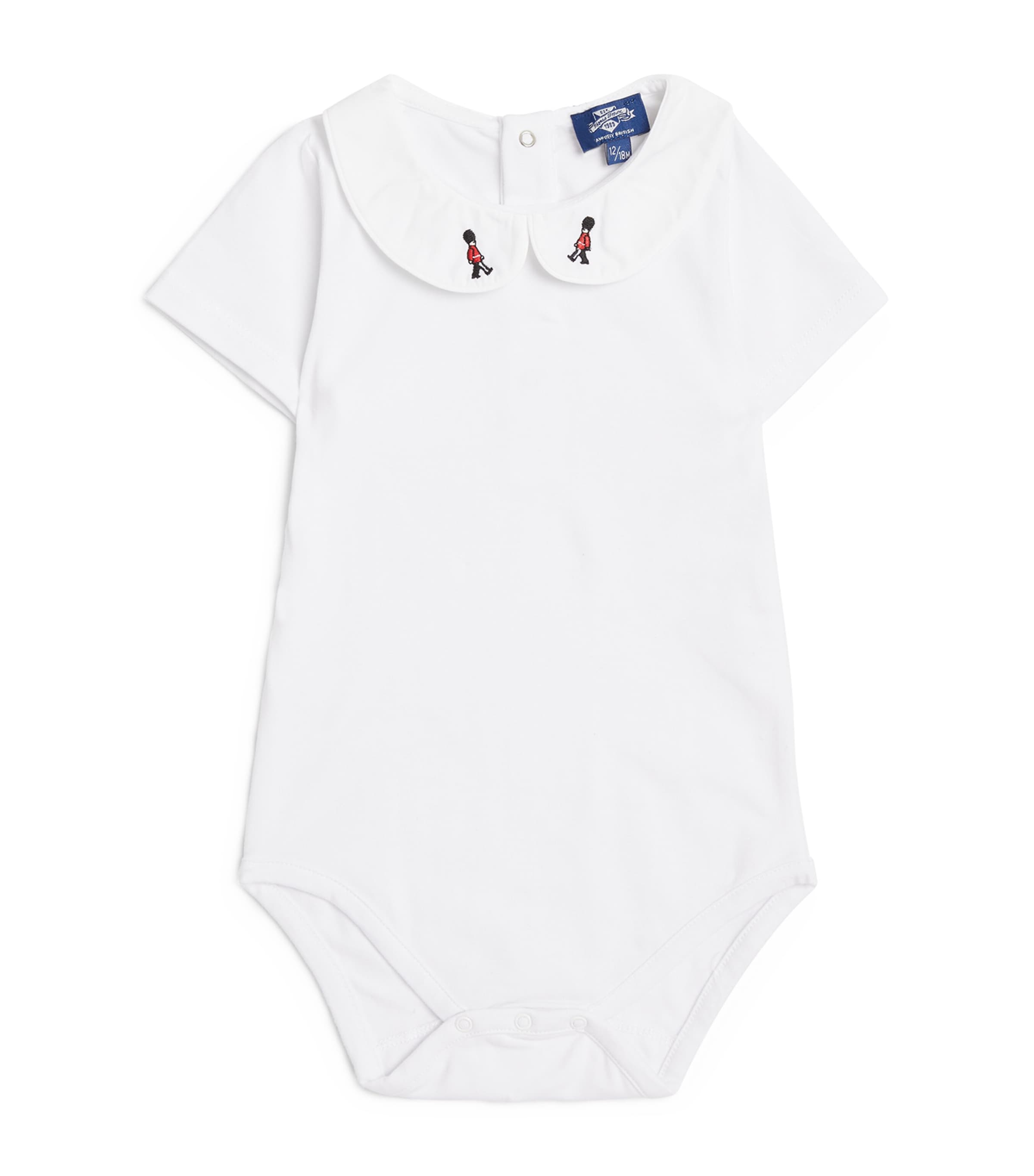 Trotters Embroidered Milo Bodysuit (3-24 Months) White Image 1