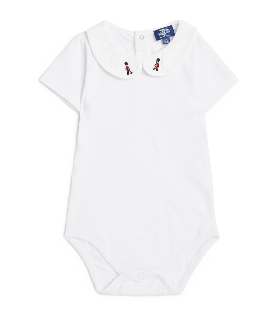 Trotters Embroidered Milo Bodysuit (3-24 Months) White Image 1