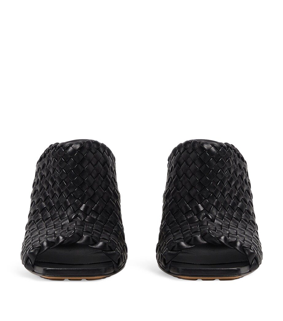 Leather Intreccio Knot Mules 90 NERO/NERO Image 4