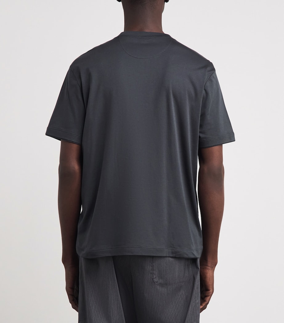 Eleventy Mens Cotton-Modal T-Shirt Nero Image 5