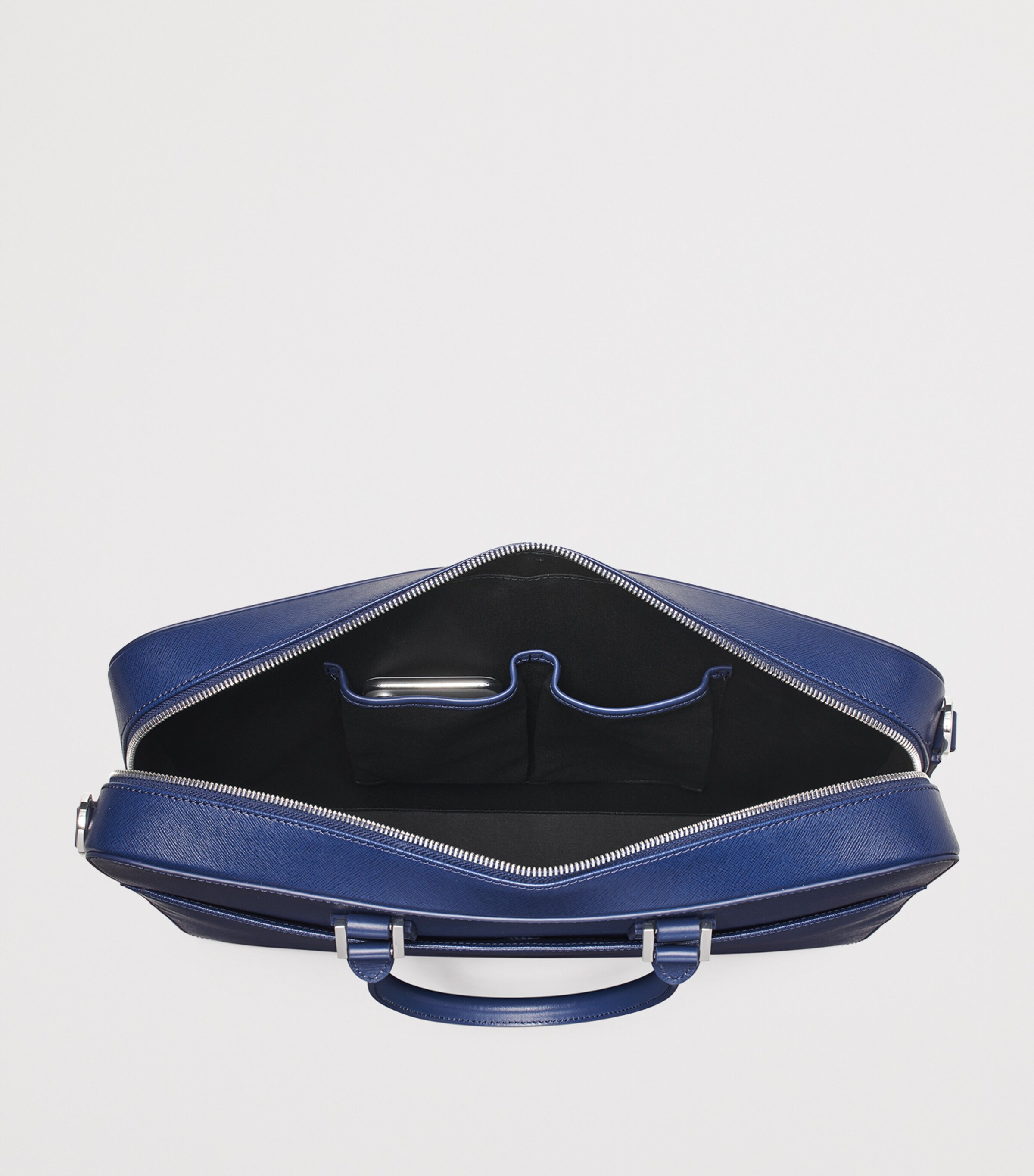 Aspinal Of London Mens Leather Mount Street Laptop Briefcase Bag Caspianblue Image 6
