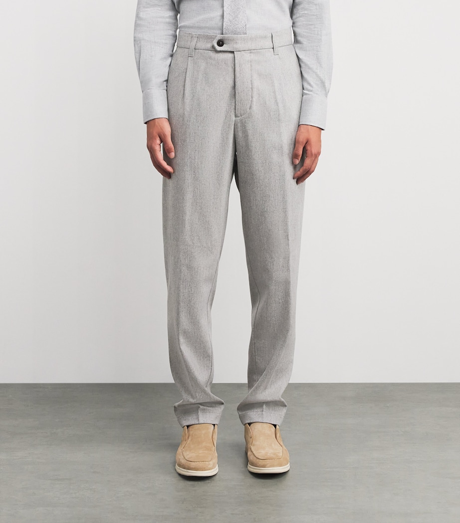 Wool-Cashmere Trousers GRIGIO CHIARO MELANG Image 3