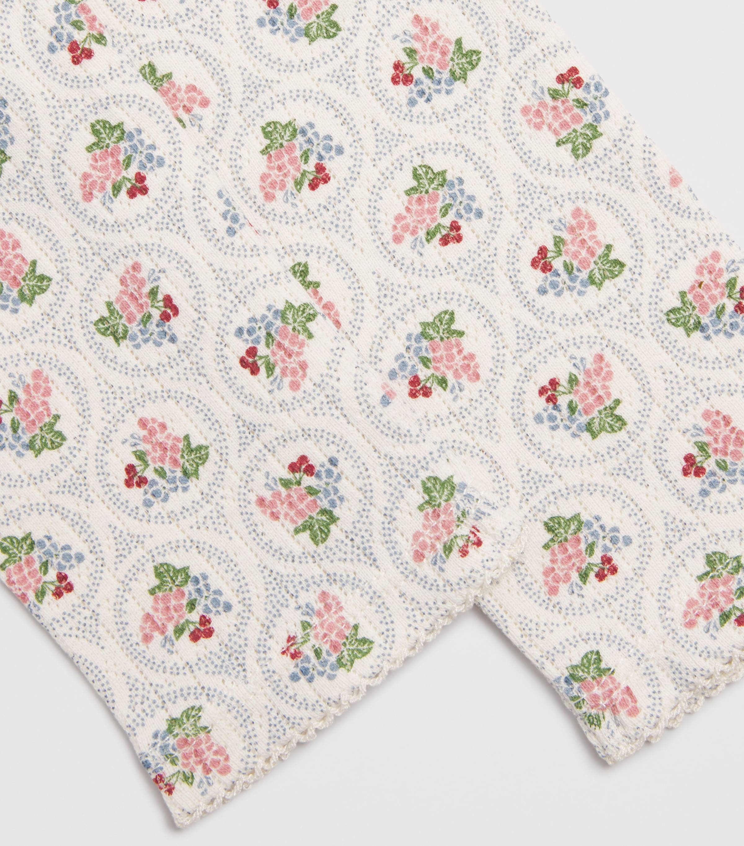 Organic Cotton Pointelle Minnie Trousers (1 Month-4 Years) P00105 VERONA BLUES Image 4