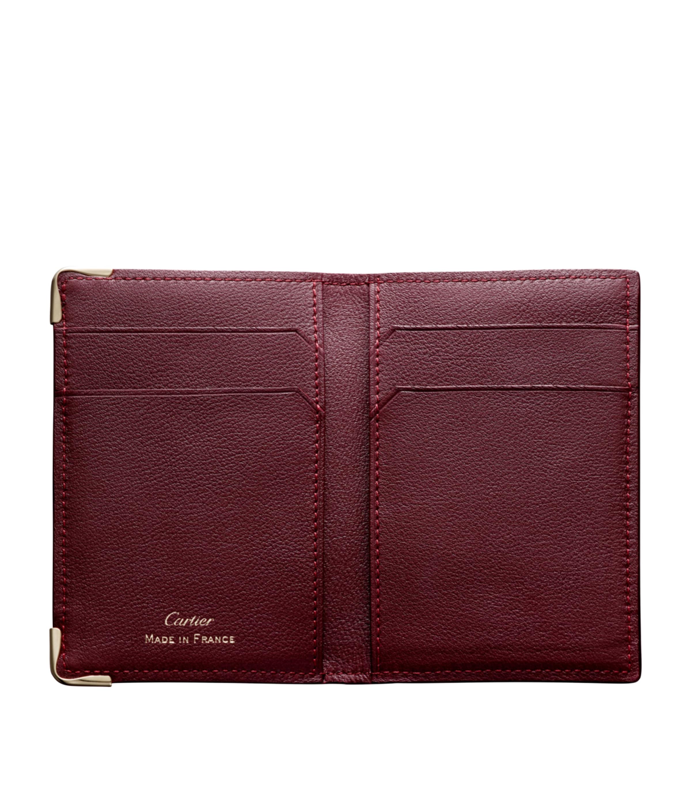 Leather Must de Cartier Card Holder BURGUNDY Image 2