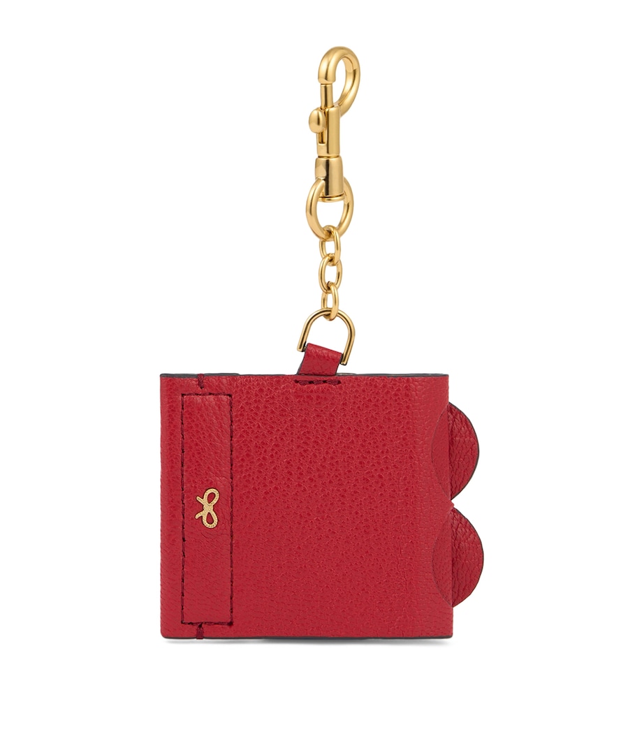 Anya Hindmarch Leather Matchbook Key Charm Bright Red Image 2