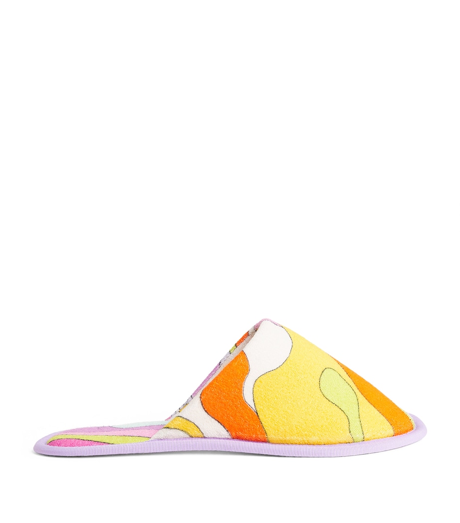 PUCCI Cotton Towelling Printed Slippers Image 1