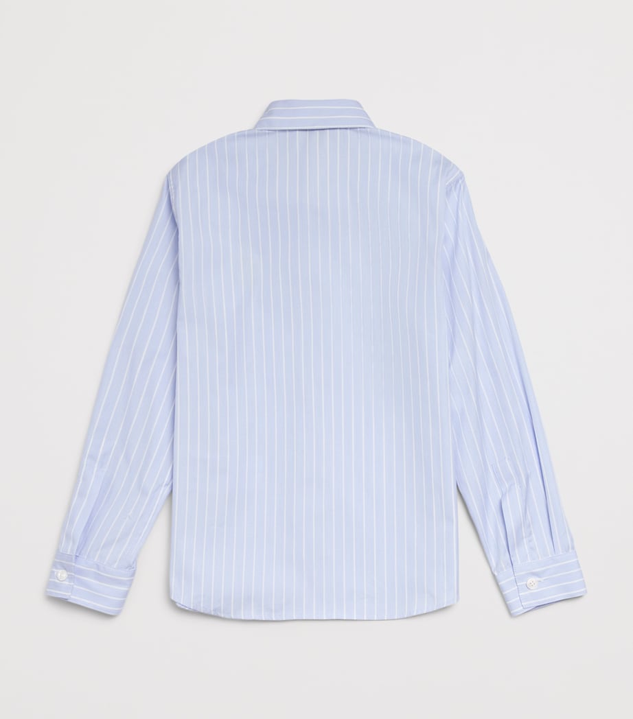 Versace Kids Cotton Stripe Medusa Shirt (4-14 Years) Image 2